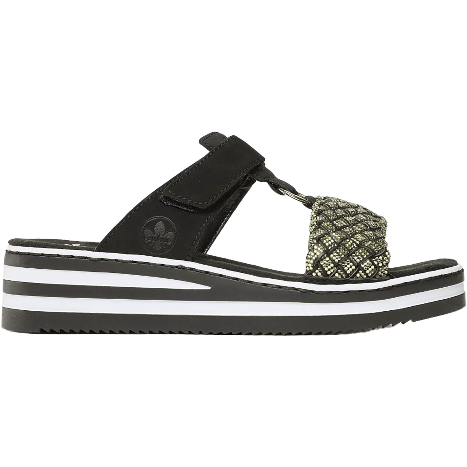 Womens Rieker Women's Rieker V02P8-00 Regina P8 Black Synthetic Black Synthetic