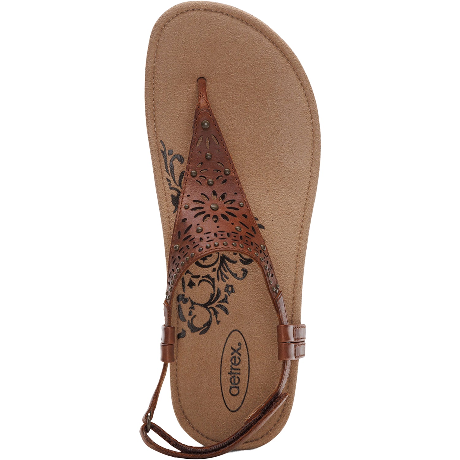 Womens Aetrex Women's Aetrex Evelyn Walnut Leather Walnut Leather
