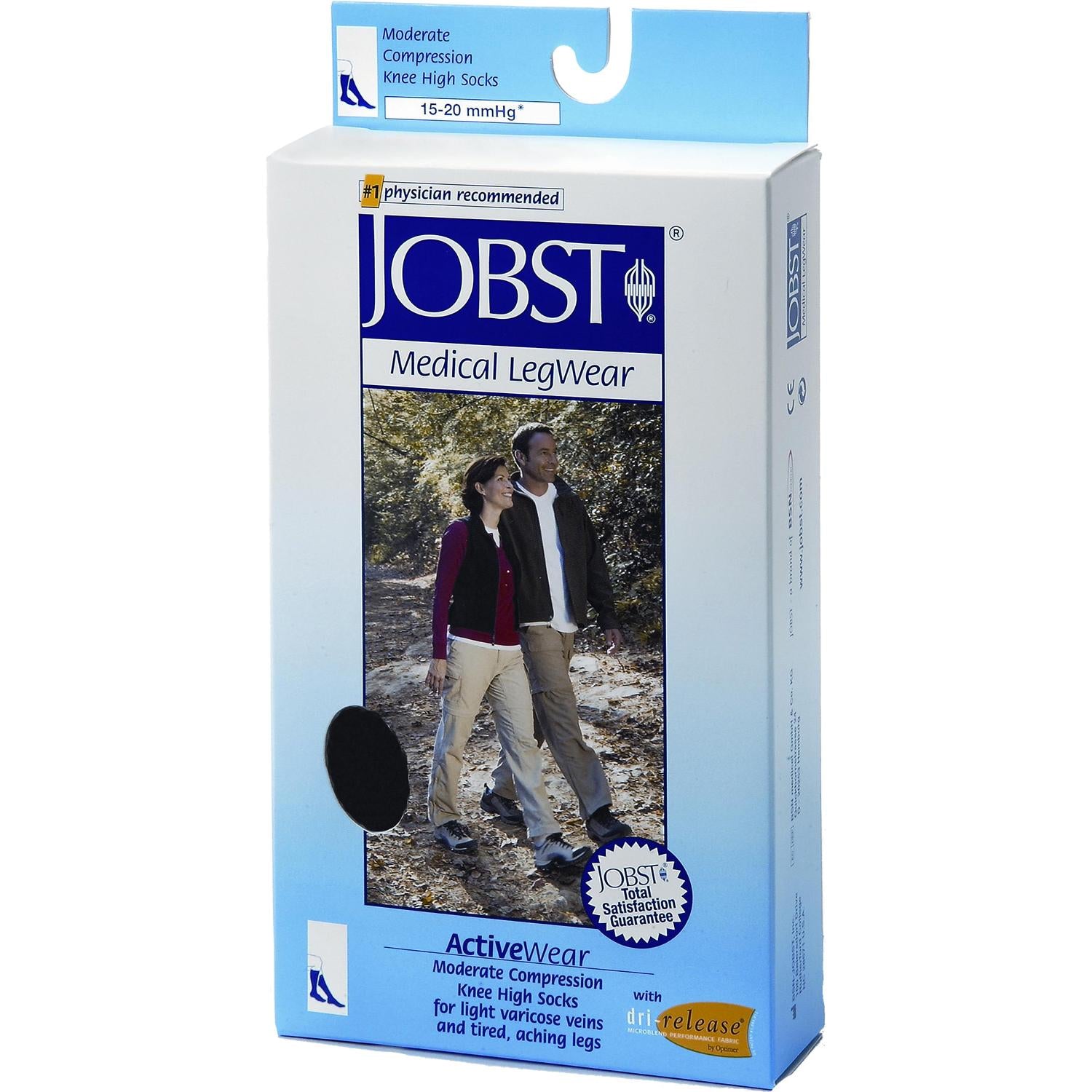 Unisex Jobst Unisex Jobst Activewear Socks 15-20 mmHg Black Medium Black Medium