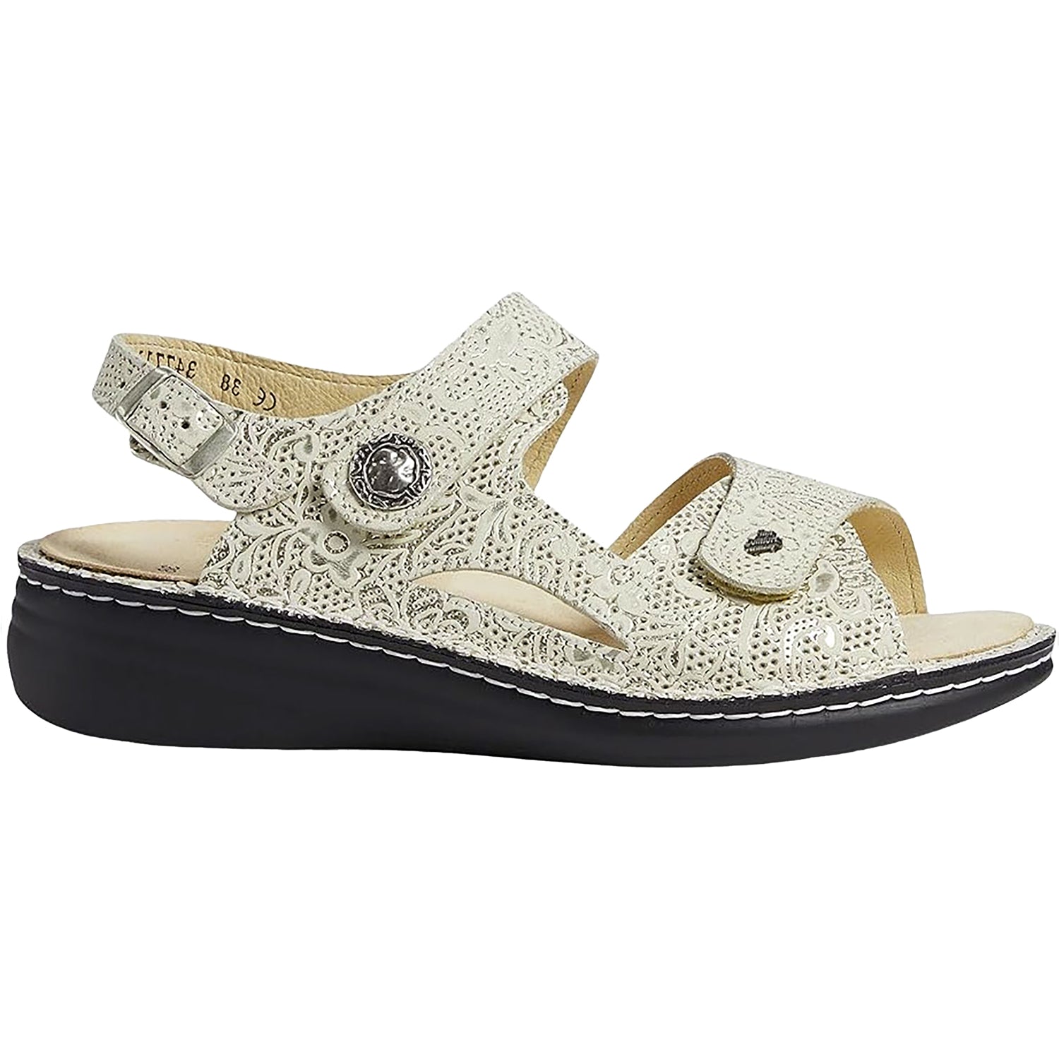 Womens Finn comfort Women's Finn Comfort Barbuda Finn Mellow Champagne Garden Leather Champagne Garden Leather