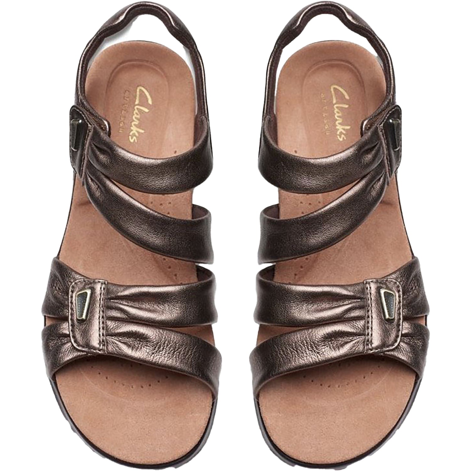 Womens Clarks Women's Clarks Kitly Ave Bronze Leather Bronze Leather