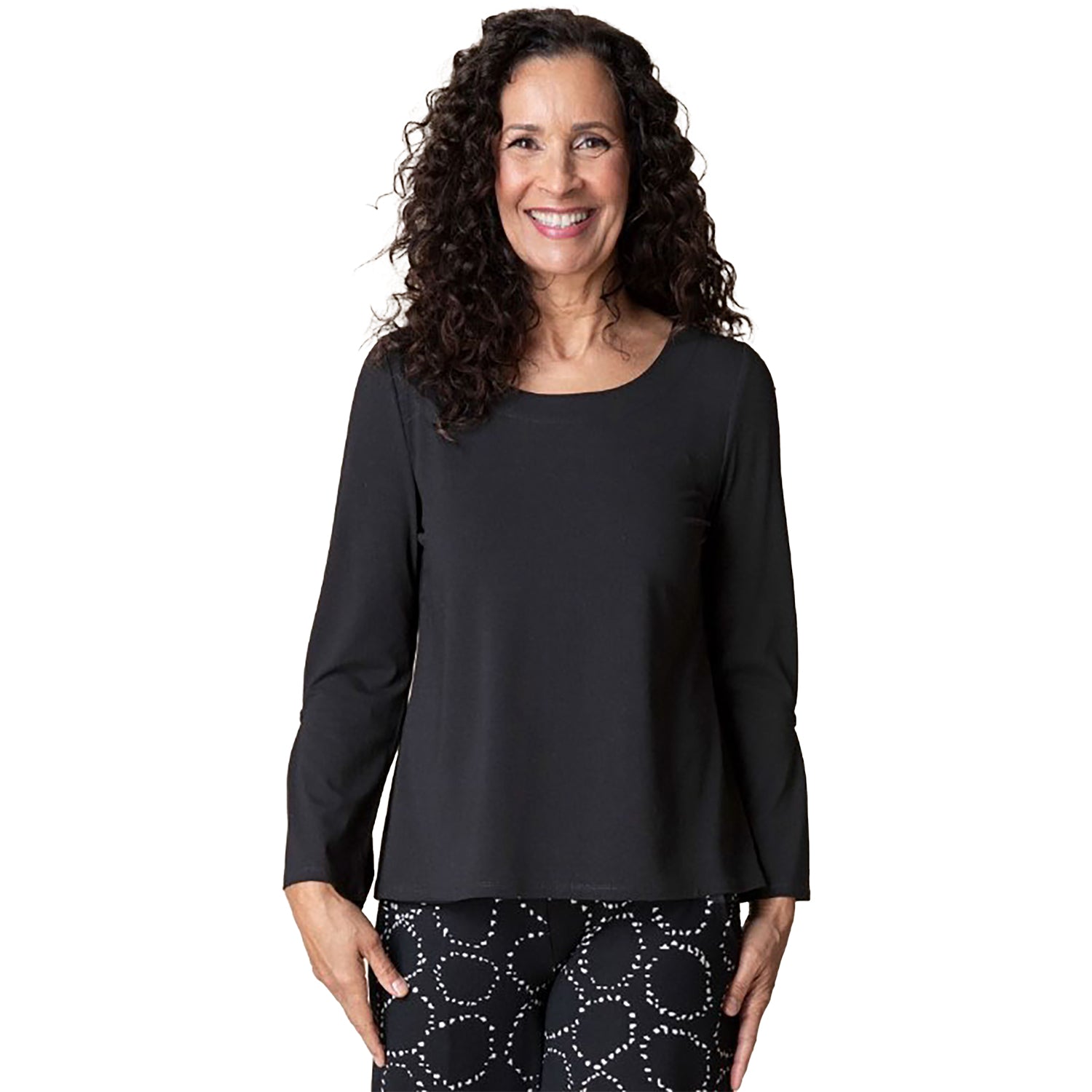 Womens Habitat Women's Habitat Pleated Sleeve Tee Black Black