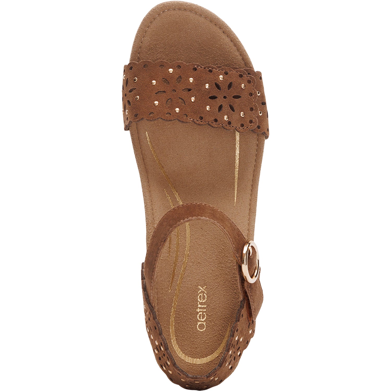 Womens Aetrex Women's Aetrex Sydney Scotch Cutout Suede Scotch Cutout Suede