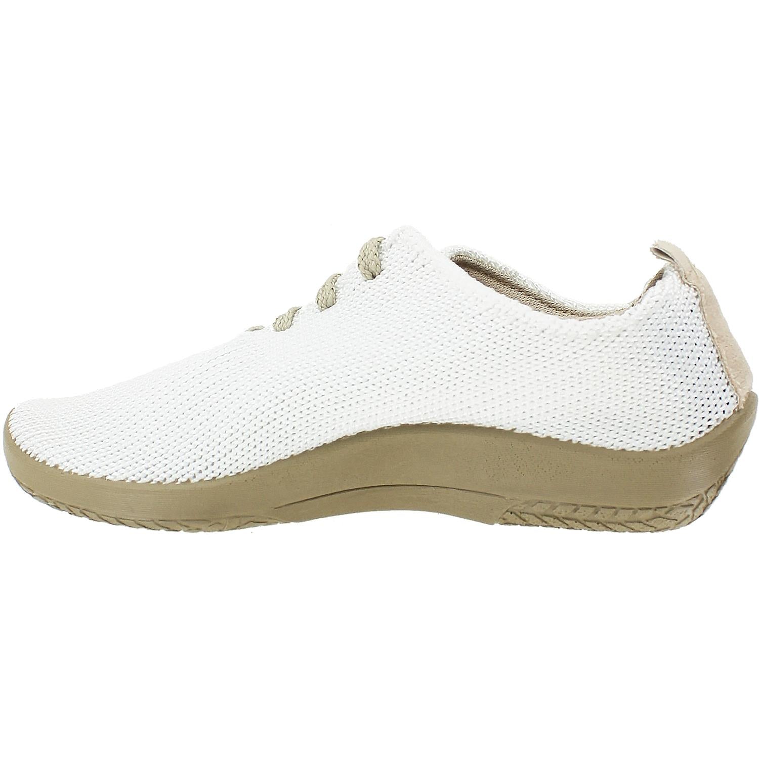 Womens Arcopedico Women's Arcopedico LS White/Beige Knit Fabric White Knit Fabric