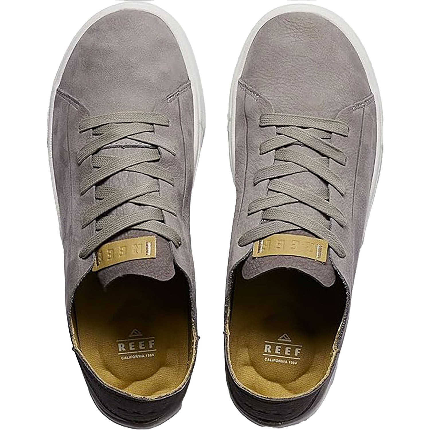 Mens Reef Men's Reef TerraMar LE Grey Grained Leather Grey Grained Leather