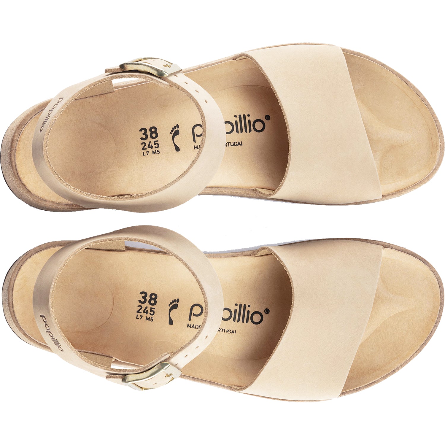 Womens Birkenstock Women's Birkenstock Papillio Glenda Sandcastle Nubuck Sandcastle Nubuck