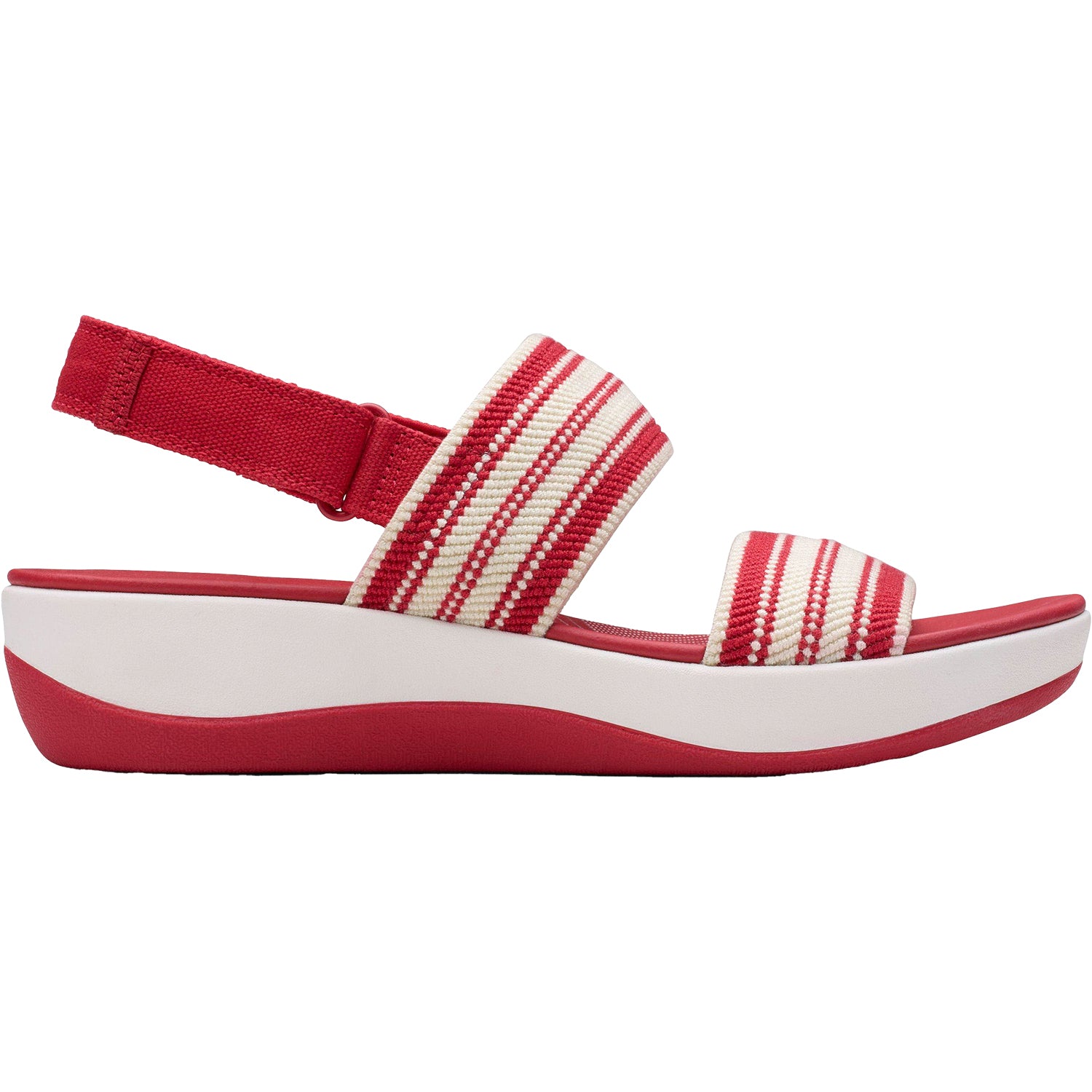 Womens Clarks Women's Clarks Cloudsteppers Arla Stroll Cherry Combi Knit Synthetic Cherry Combi Knit Synthetic