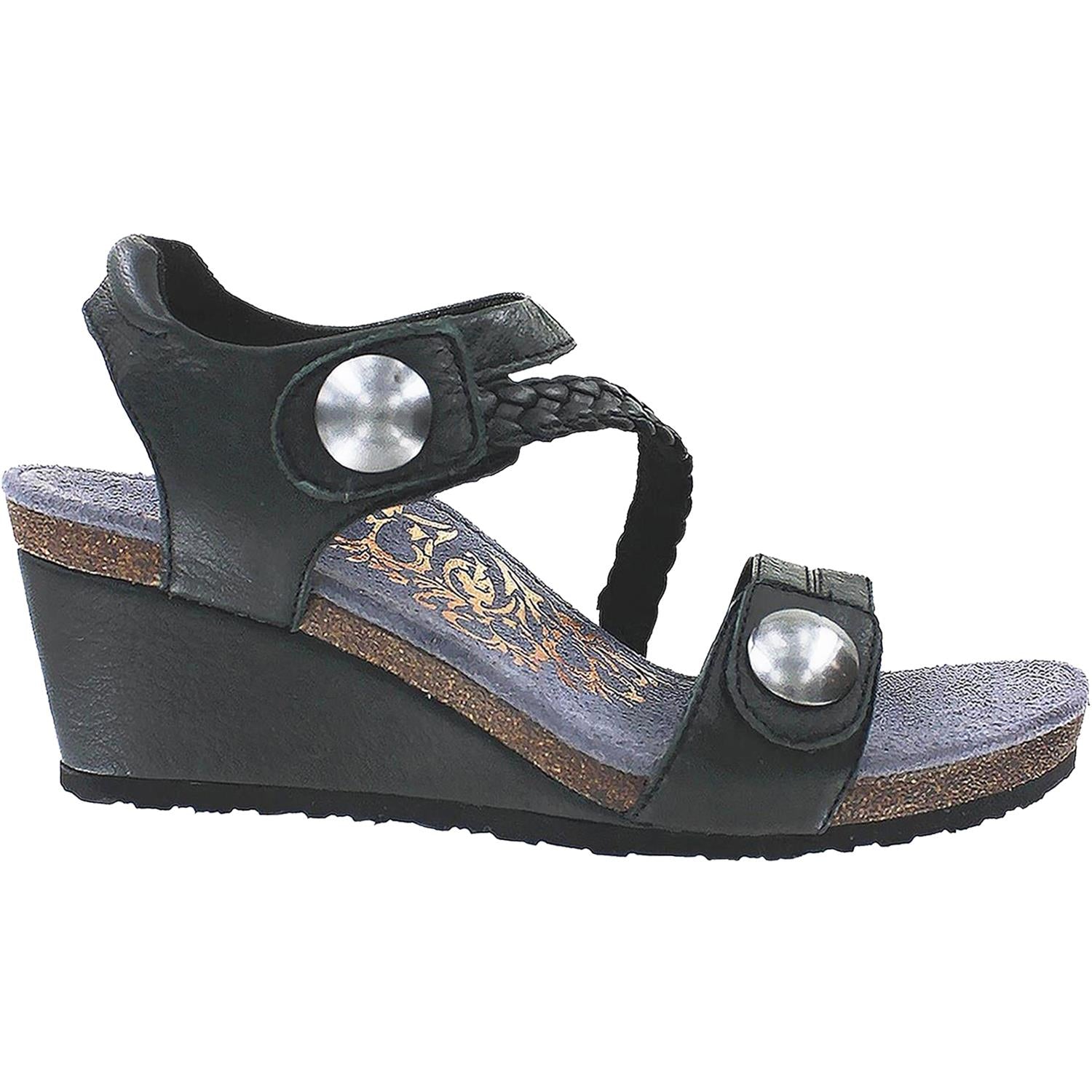 Womens Aetrex Women's Aetrex Naya Black Leather Black Leather