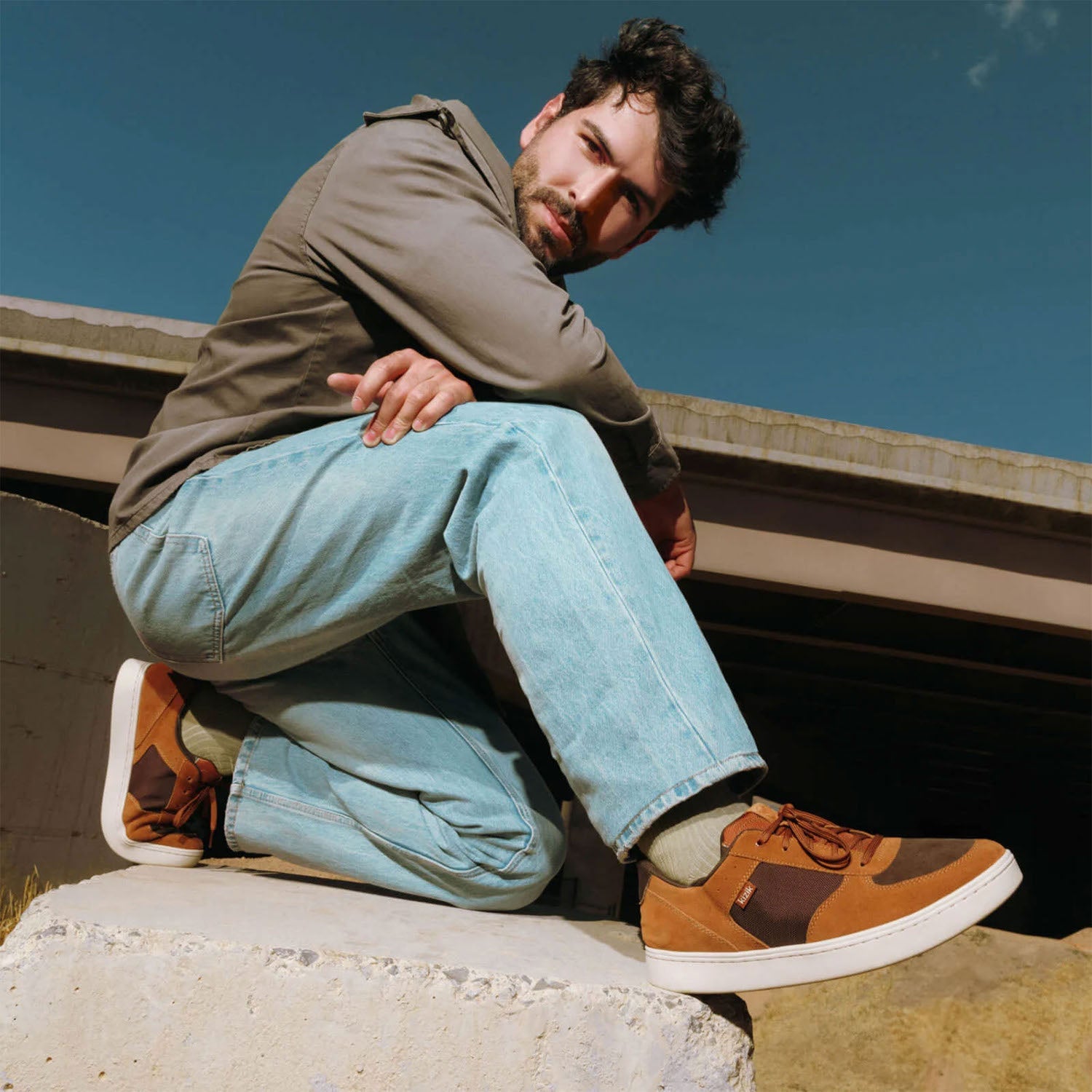 Mens Kizik Men's Kizik Oslo Caramel Cafe Suede Caramel Cafe Suede