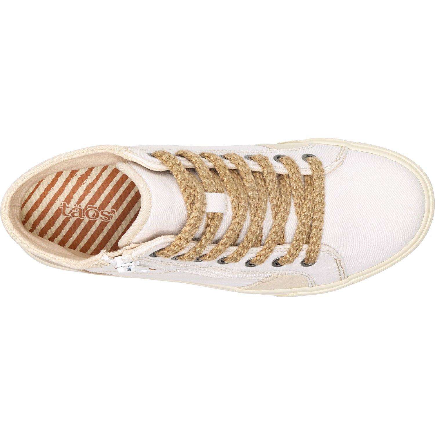 Womens Taos Women's Taos Top Soul White/Ecru Distressed Canvas White/Ecru Distressed Canvas