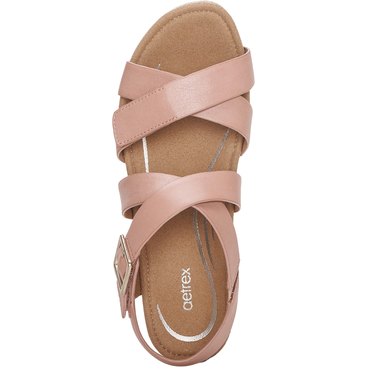 Womens Aetrex Women's Aetrex Anna Rose Leather Rose