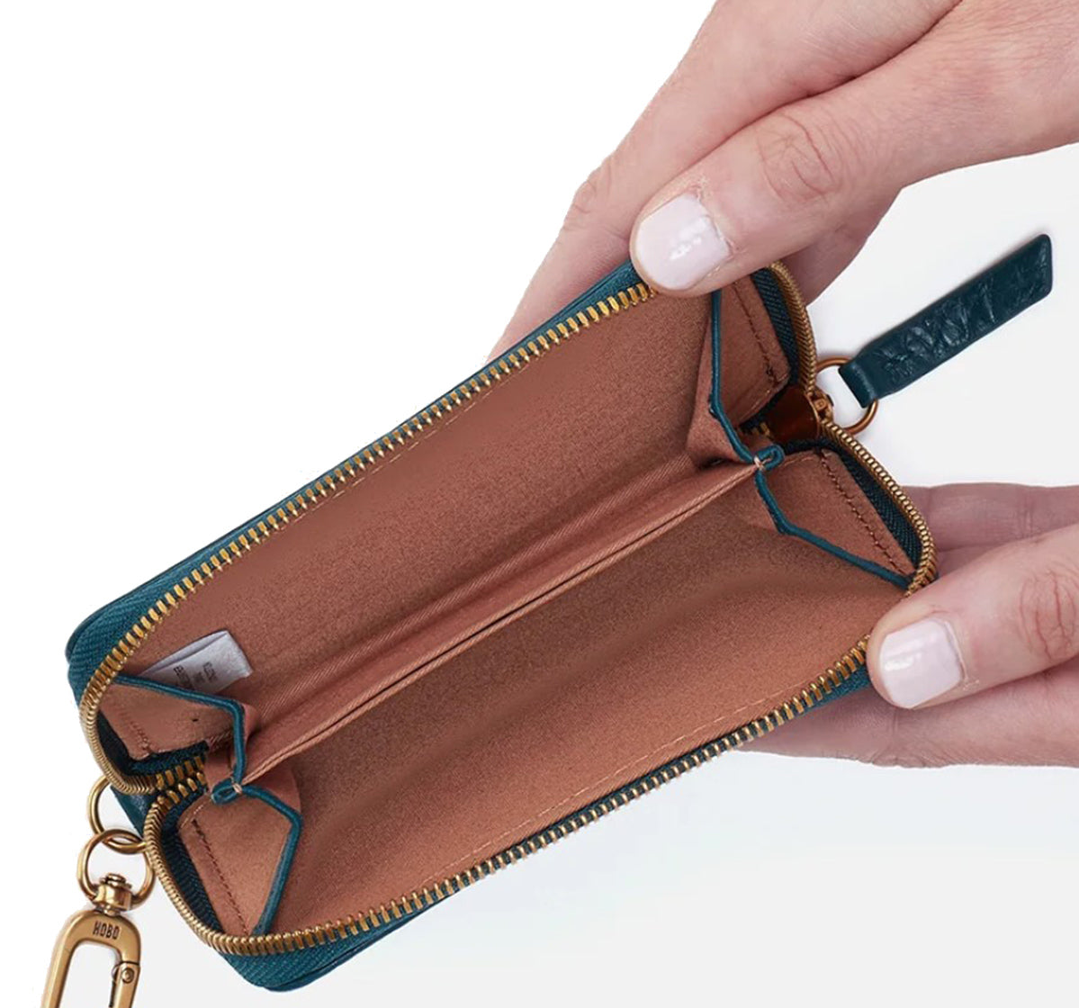 Womens Hobo Hobo International Move Clip Wallet Pebbled Midnight Teal Pebbled Midnight Teal