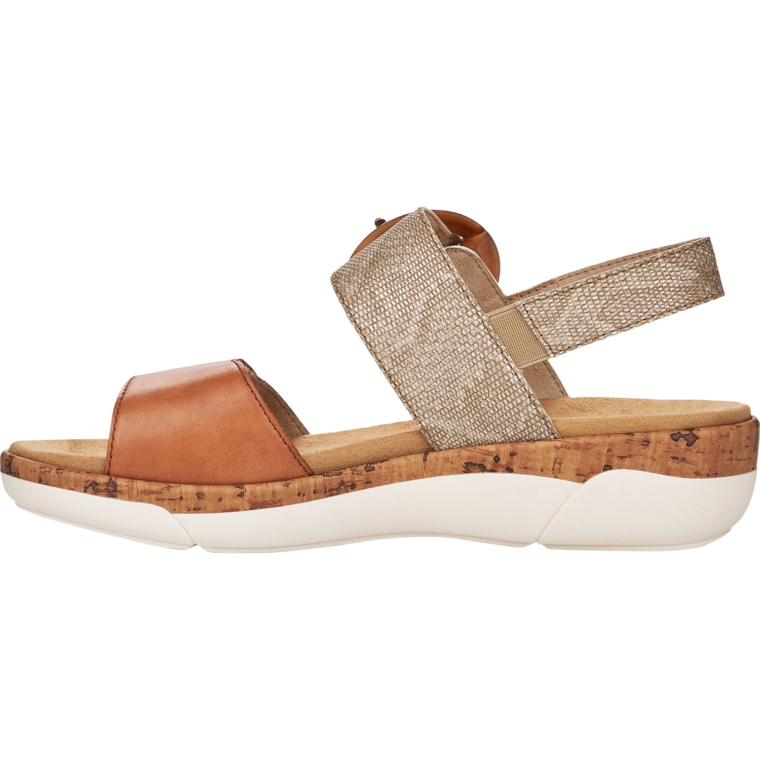 Womens Remonte Women's Remonte R6853-90 Jocelyn 53 Noccia/Taupe Metallic Leather Taupe Metallic Leather