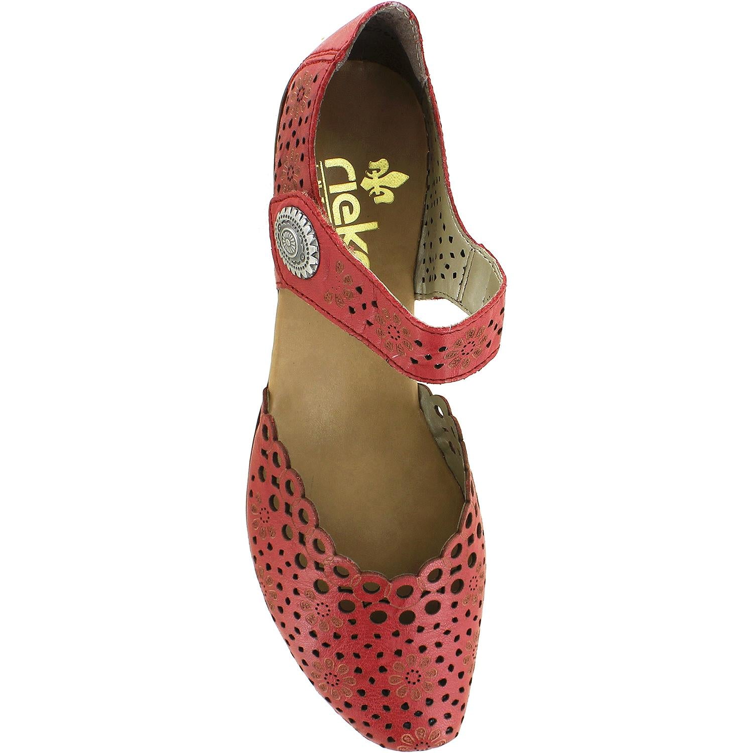 Womens Rieker Women's Rieker 43753-33 Mirjam Rosso Leather Rosso Leather