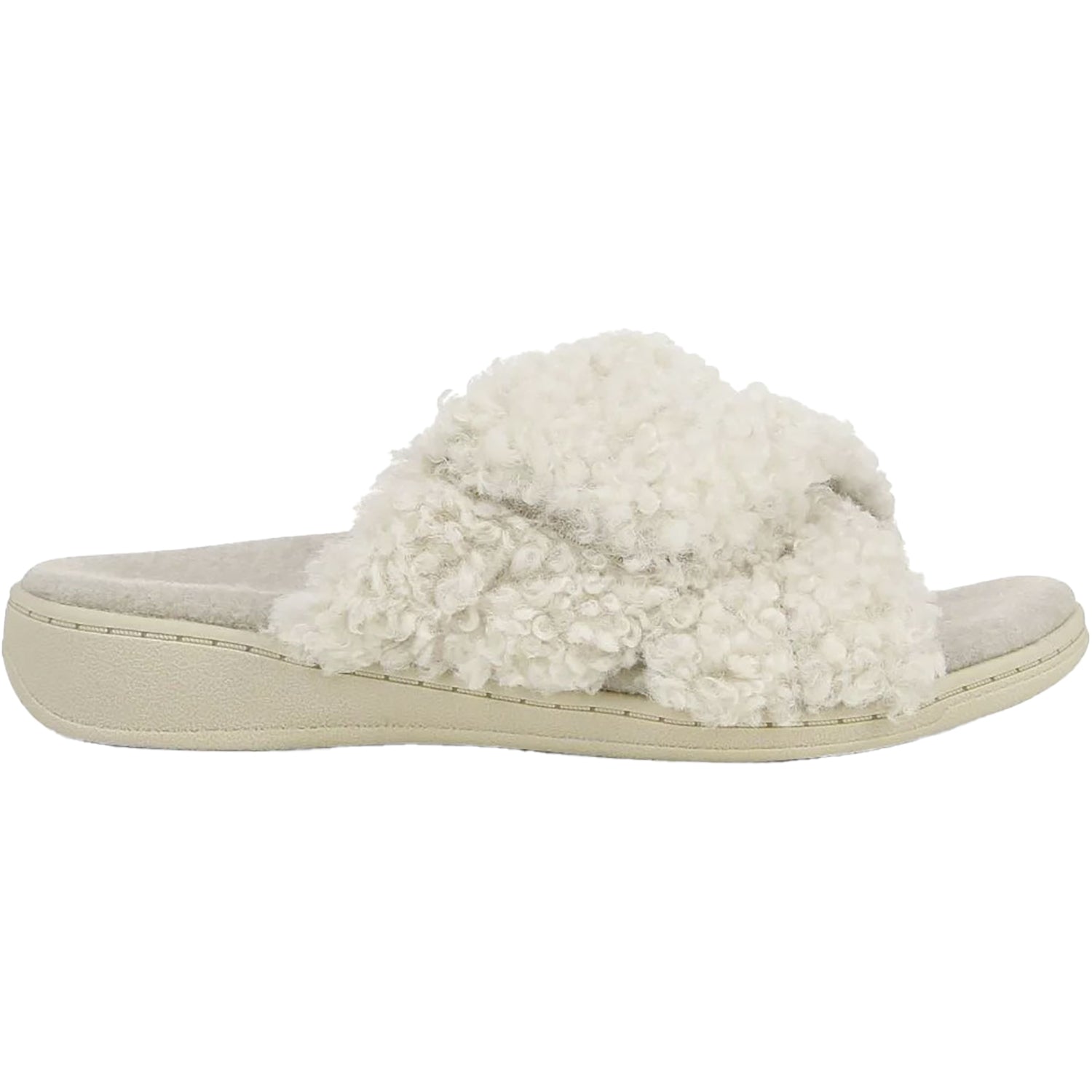 Womens Vionic Women's Vionic Relax II Cream Shearling Cream Shearling