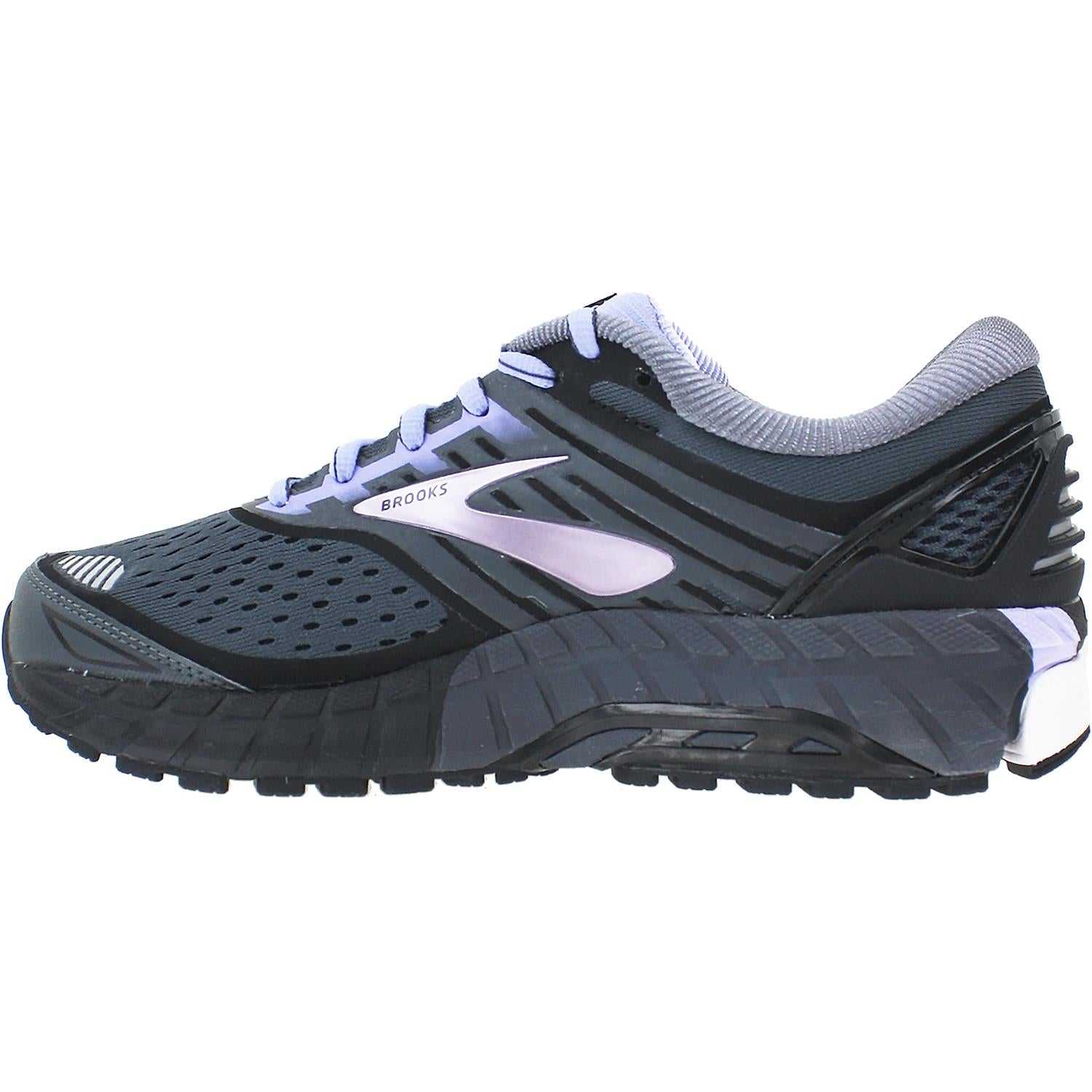Womens Brooks Women's Brooks Ariel 18 Ebony/Black/Thistle Mesh Ebony/Black/Thistle Mesh