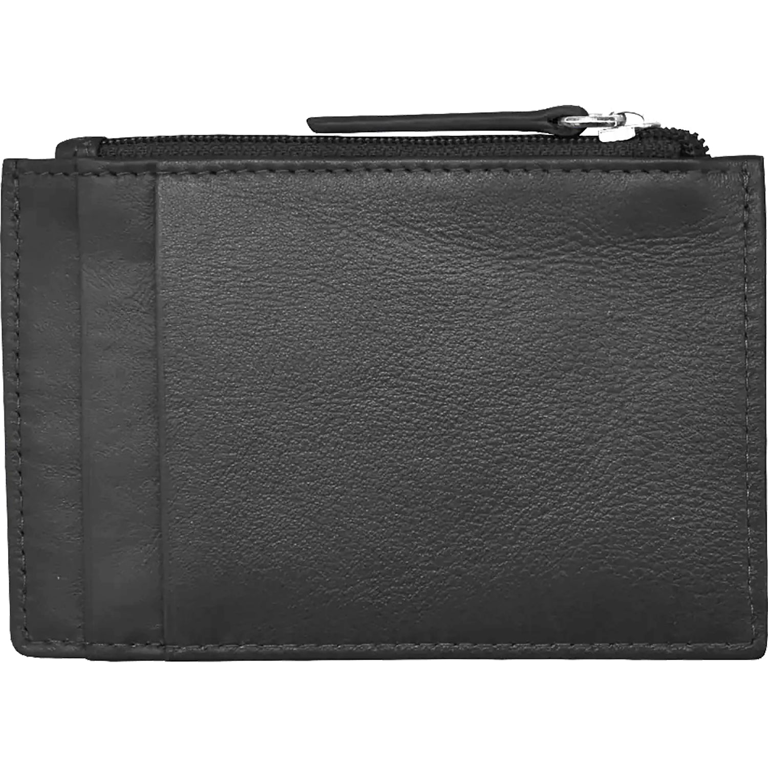 Womens Ili new york ili New York Zip ID Card Case Black Leather Black Leather