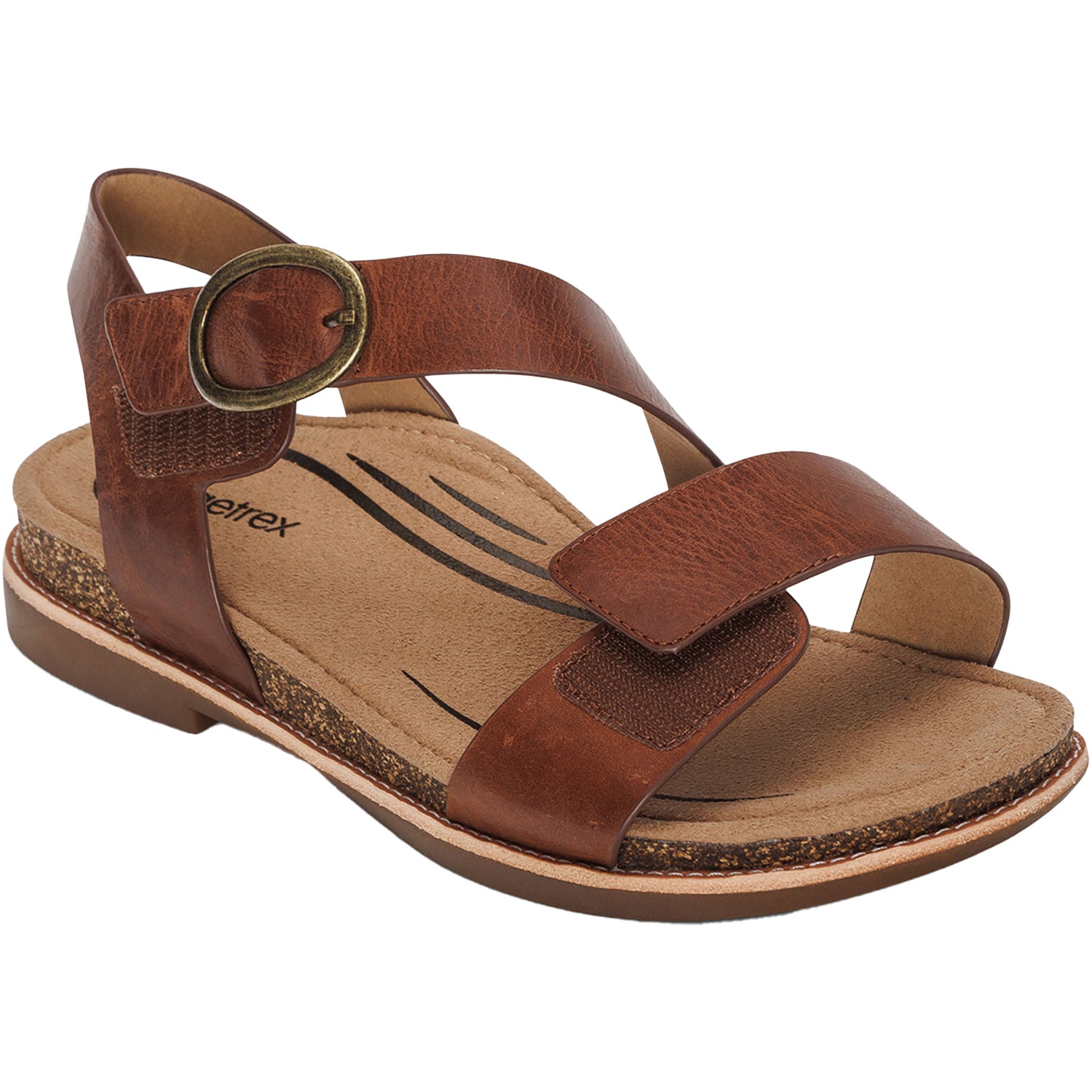Womens Aetrex Women's Aetrex Tamara Walnut Leather Walnut Leather