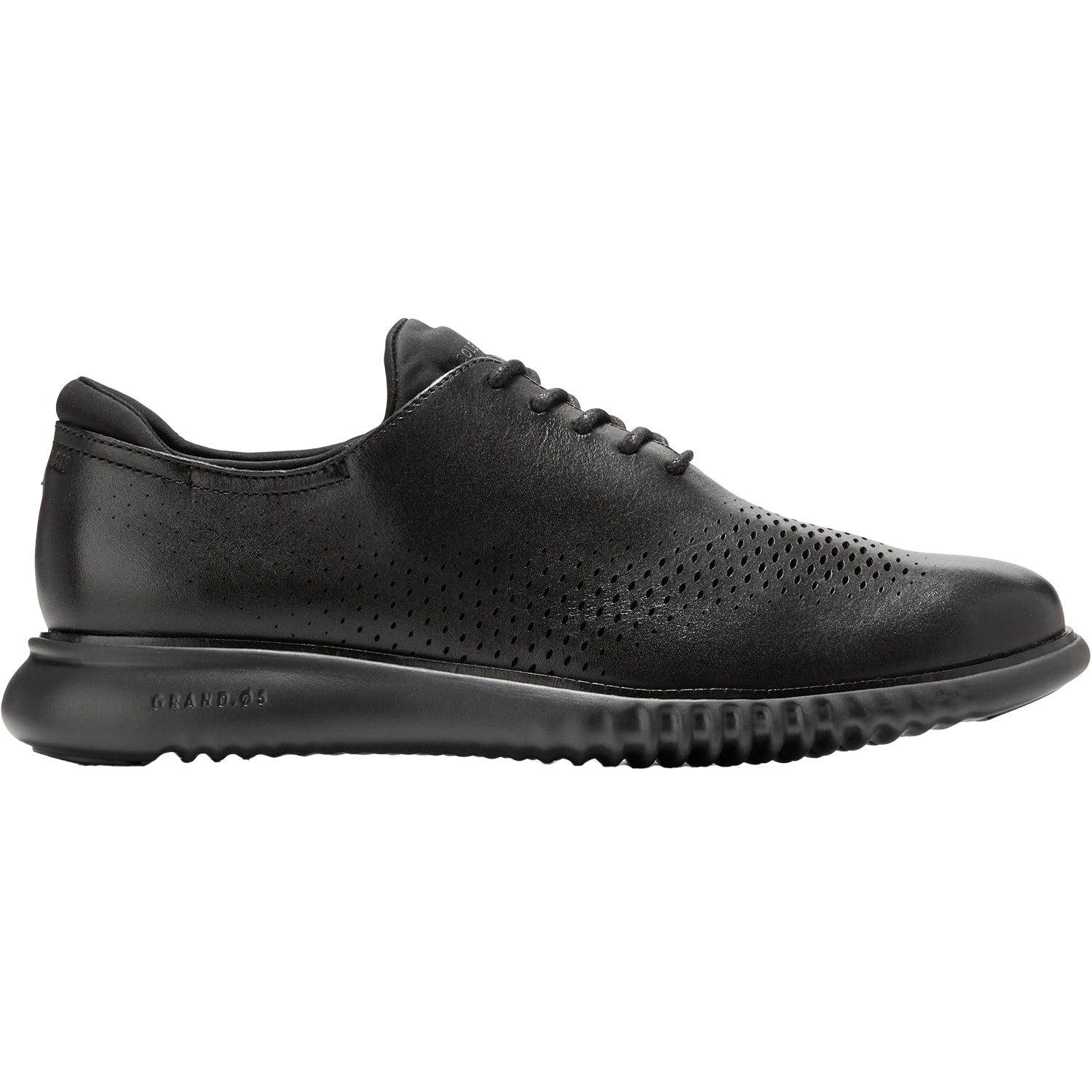 Mens Cole haan Men's Cole Haan 2.ZERØGRAND Laser Wingtip Black Leather Black Leather