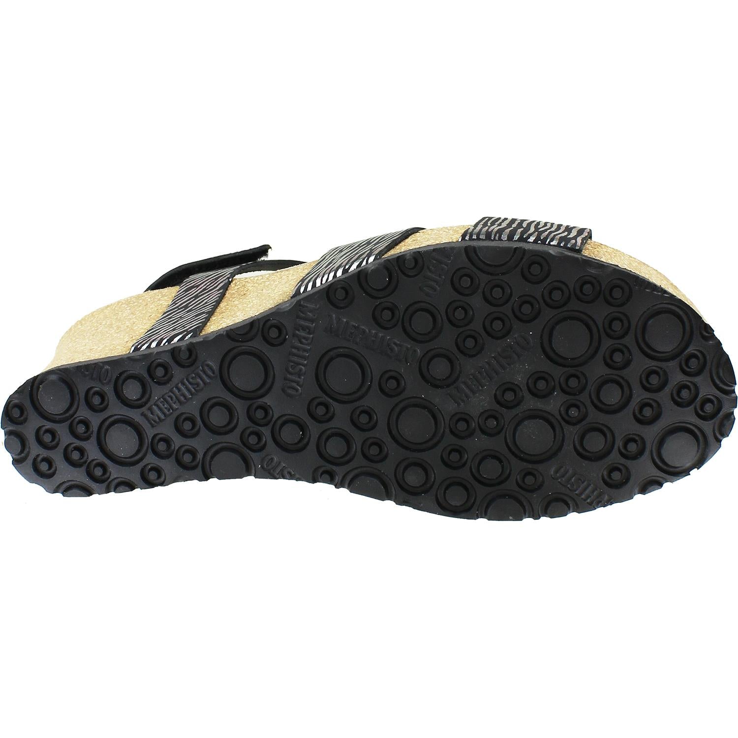 Womens Mephisto Women's Mephisto Lyla Black Zebra Leather Black Zebra Leather