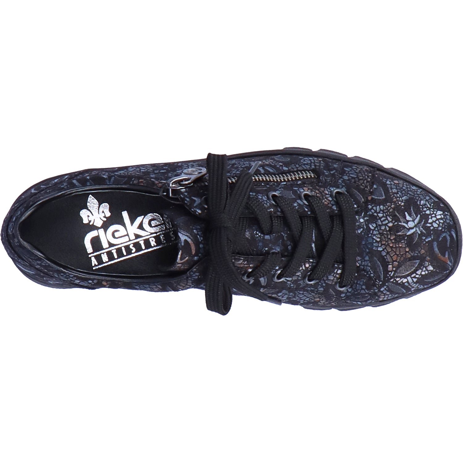 Womens Rieker Women's Rieker N3302-90 Doris 02 Rose Black Synthetic Rose Black Synthetic