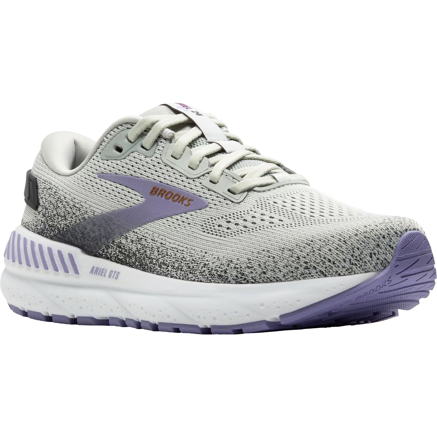 Womens Brooks Women's Brooks Ariel GTS 24 Mercury/Ebony/Sweet Lavender Mesh Mercury/Ebony/Sweet Lavender Mesh