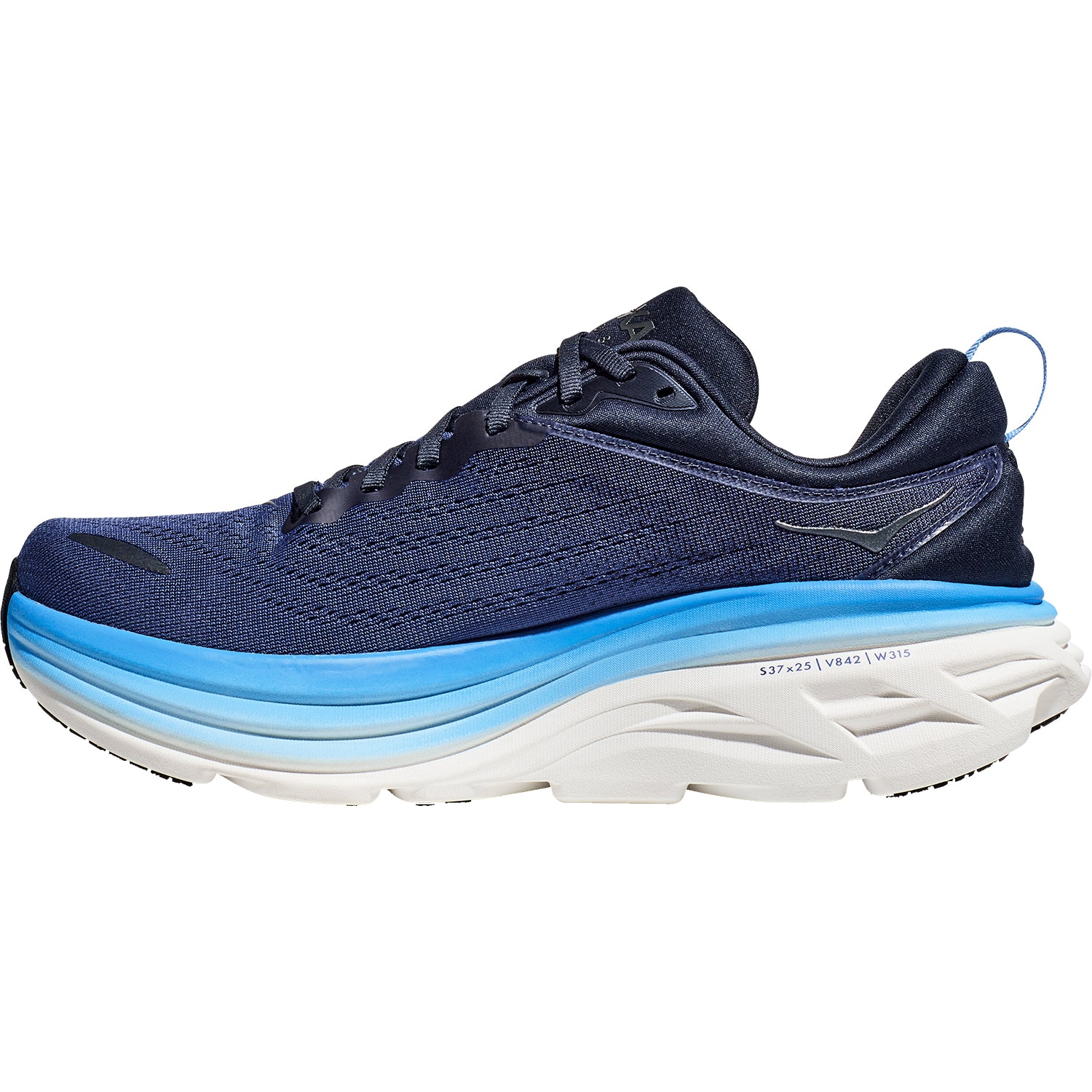 Mens Hoka one one Men's Hoka Bondi 8 Outer Space/All Aboard Mesh Outer Space/All Aboard Mesh