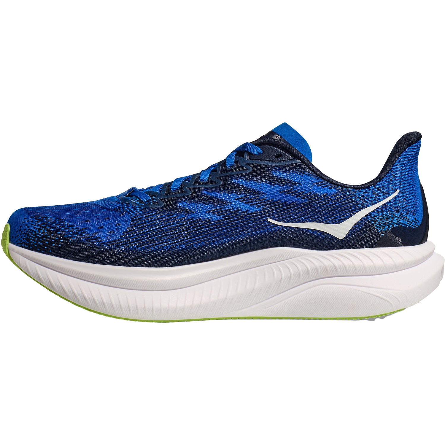 Mens Hoka one one Men's Hoka Mach 6 Electric Cobalt/Varsity Navy Synthetic Cobalt/Varsity Navy Synthetic