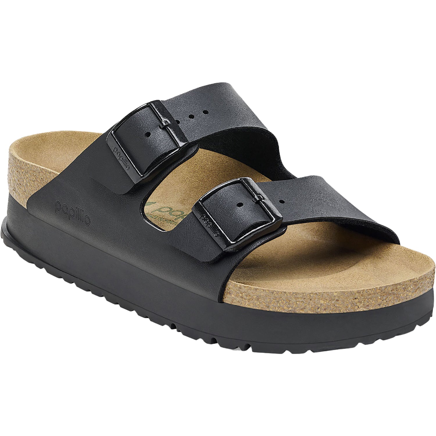 Womens Birkenstock Women's Birkenstock Papillio Arizona Platform Vegan Black Birko-Flor Black Birko-Flor