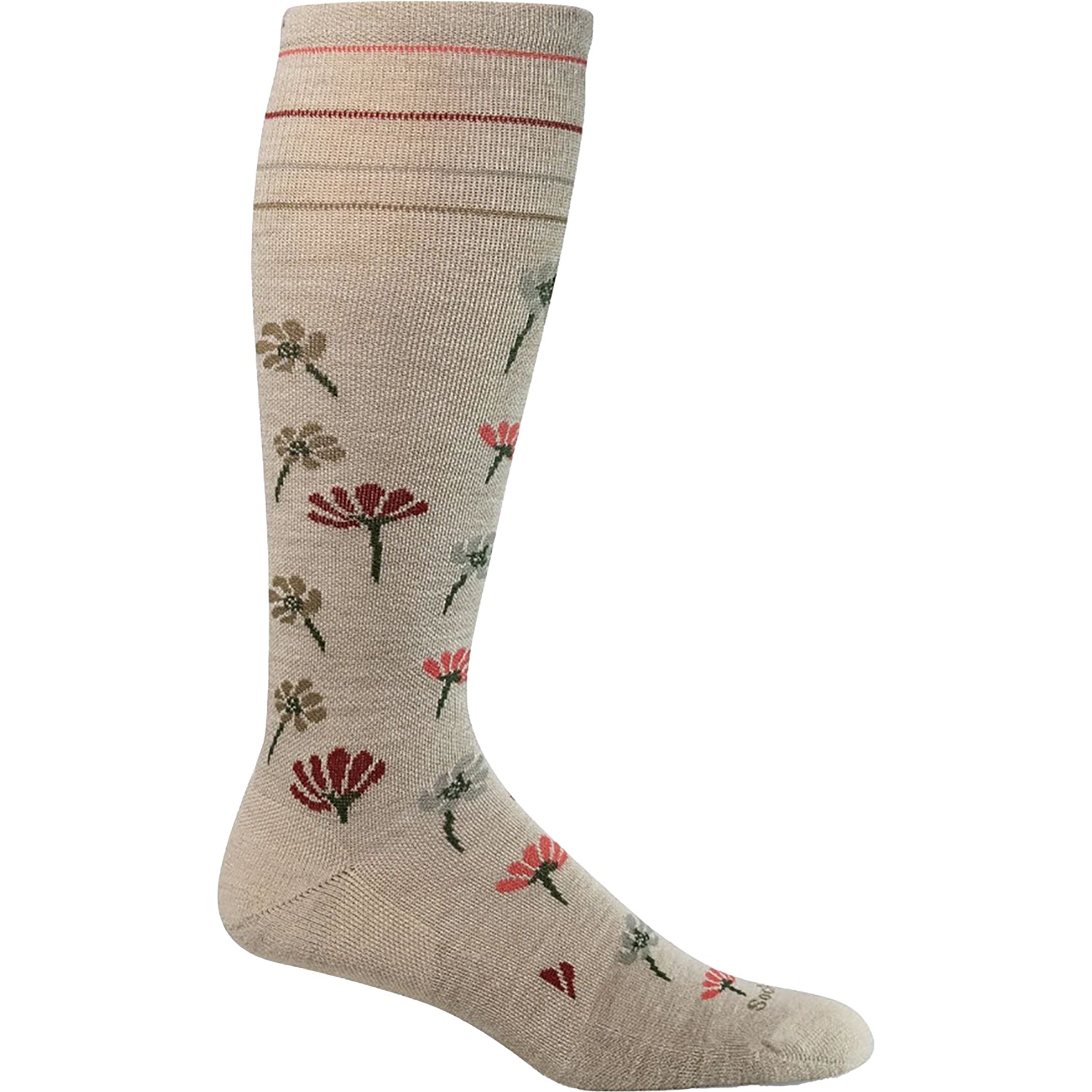 Womens Sockwell Women's Sockwell Field Flower Knee High Socks 15-20 mmHg Barley Barley