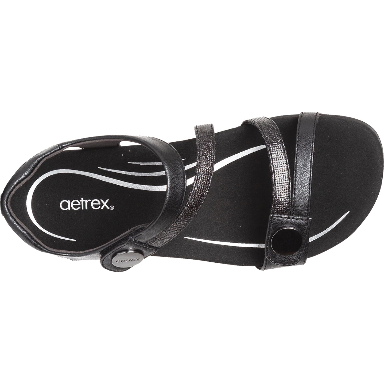 Womens Aetrex Women's Aetrex Jess Black Synthetic Black Synthetic
