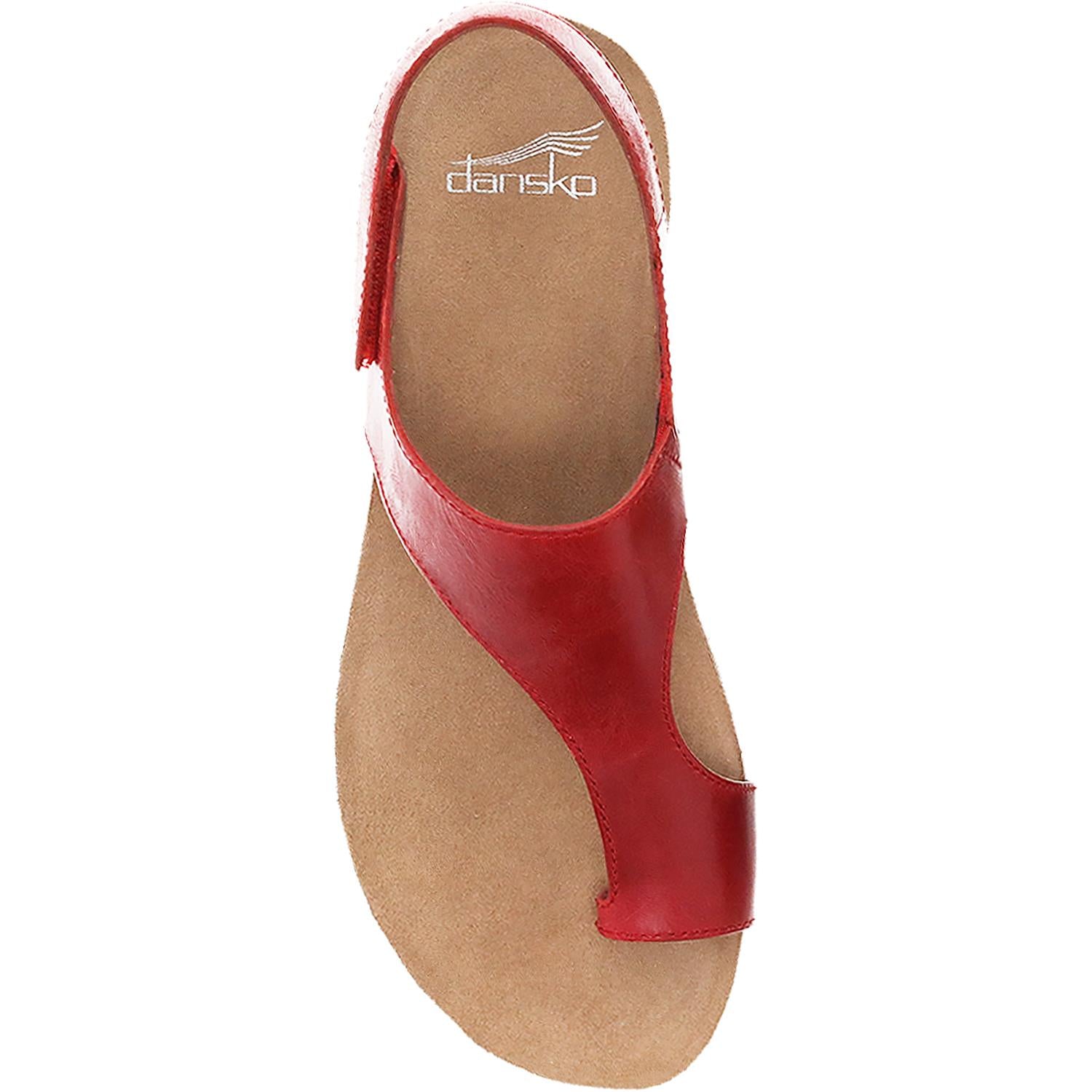 Womens Dansko Women's Dansko Reece Red Waxy Burnished Leather Red Waxy Burnished Leather