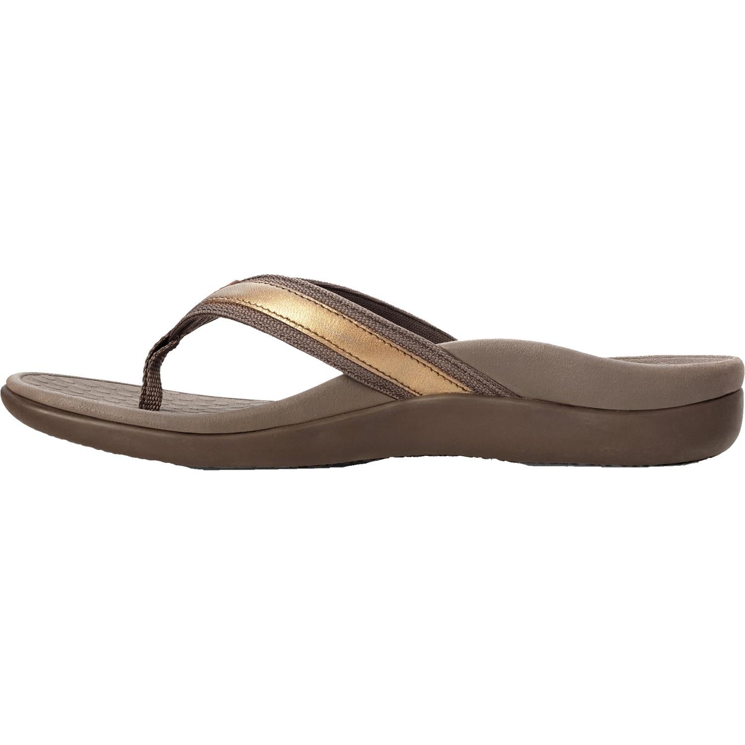Womens Vionic Women's Vionic Tide II Bronze Metallic Leather Bronze Metallic Leather