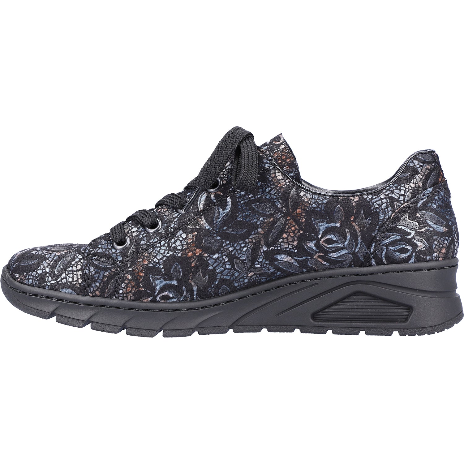 Womens Rieker Women's Rieker N3302-90 Doris 02 Rose Black Synthetic Rose Black Synthetic