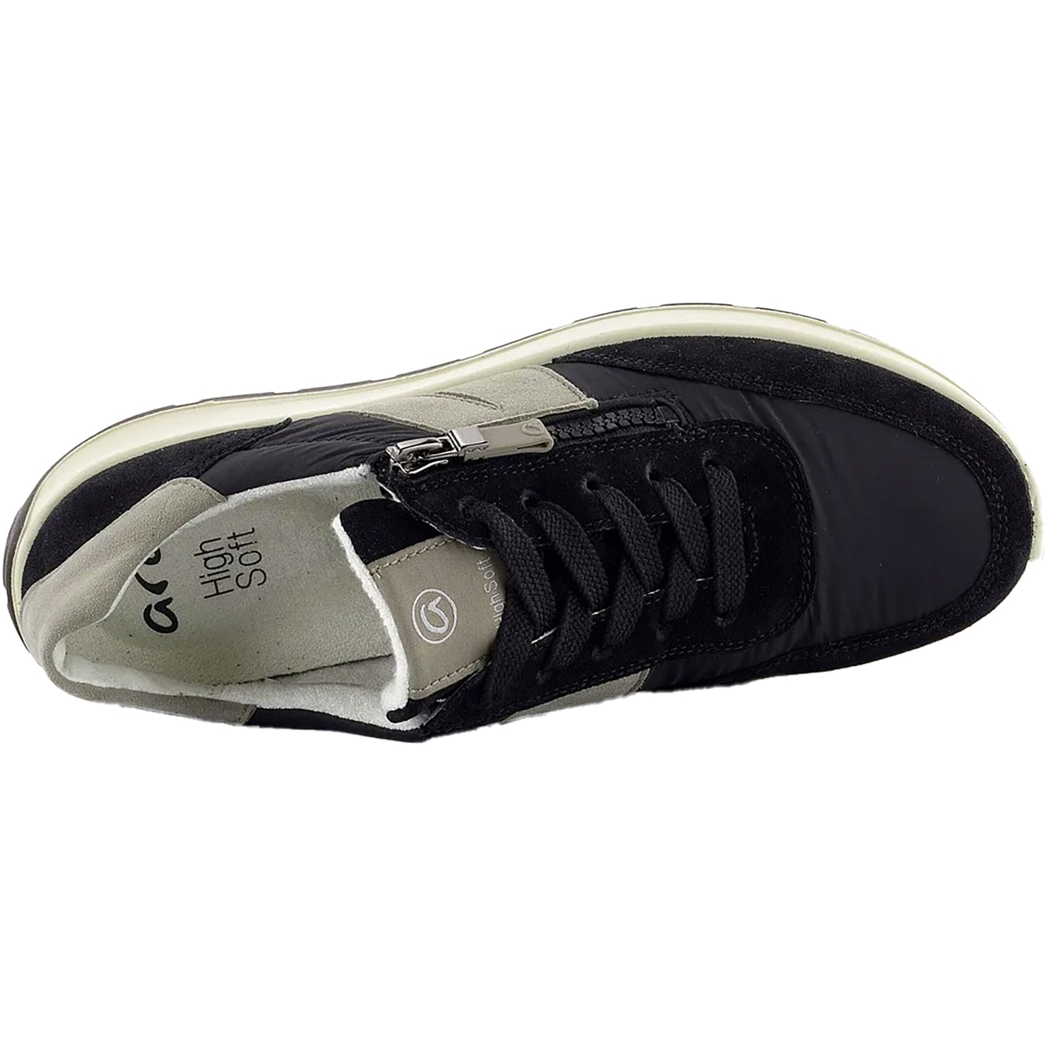 Womens Ara shoes Women's Ara Nerine Black/Moon Suede Black/Moon Suede