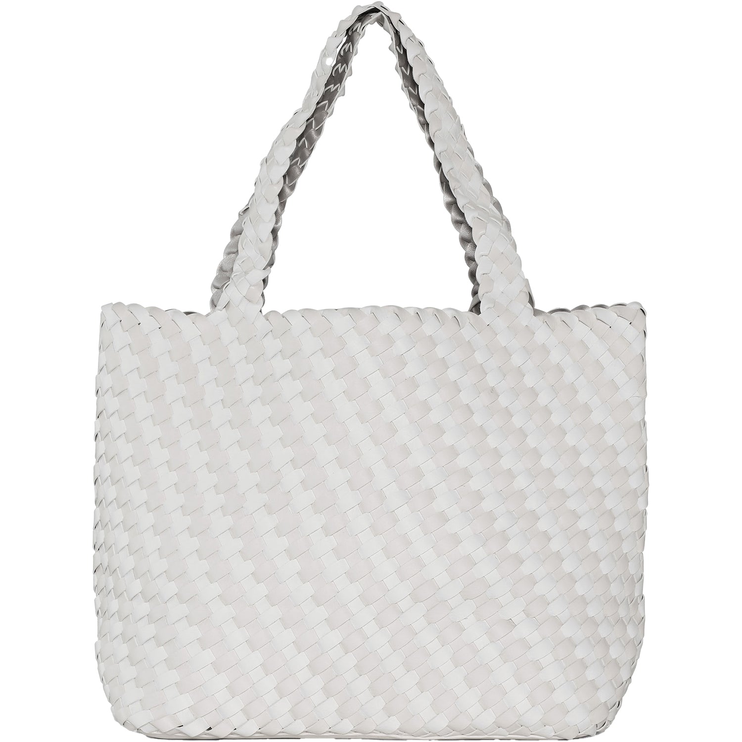 Womens Ilse jacobsen Women's Ilse Jacobsen Bag 08 Graphics Reversible Shopper Milk Cream Metallic/White Synthetic Milk Cream Metallic/White Synthetic
