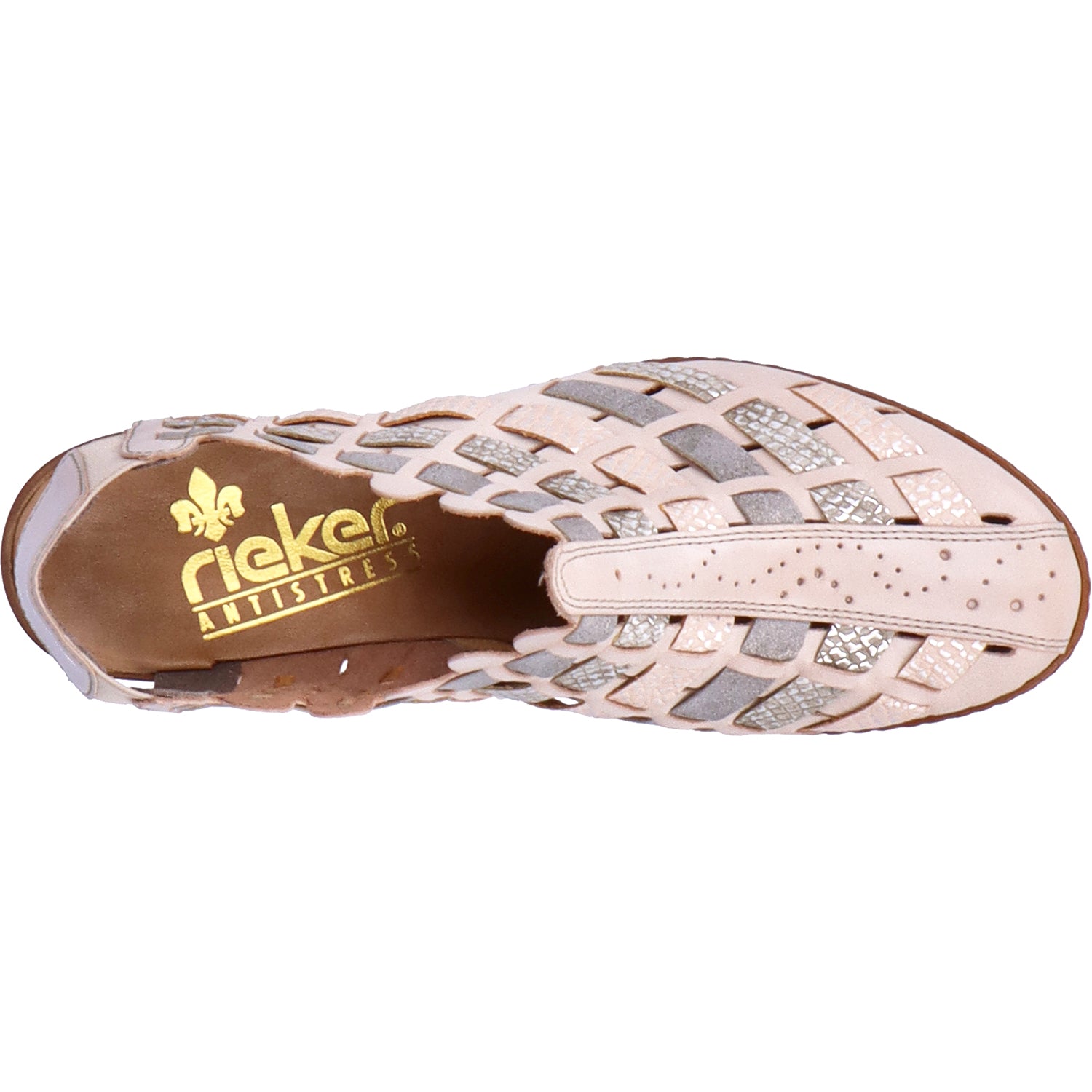 Womens Rieker Women's Rieker 46778-64 Sina 78 Clay/Lighthouse Silver Leather Clay/Lighthouse Silver Leather