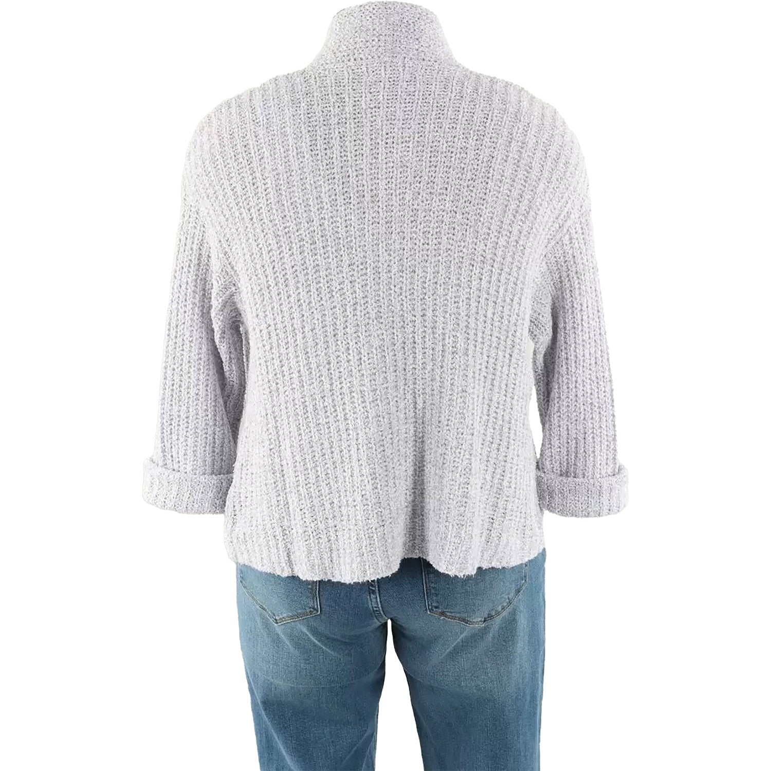 Womens Habitat Women's Habitat Fisherman Rib Cardigan Smoke Smoke