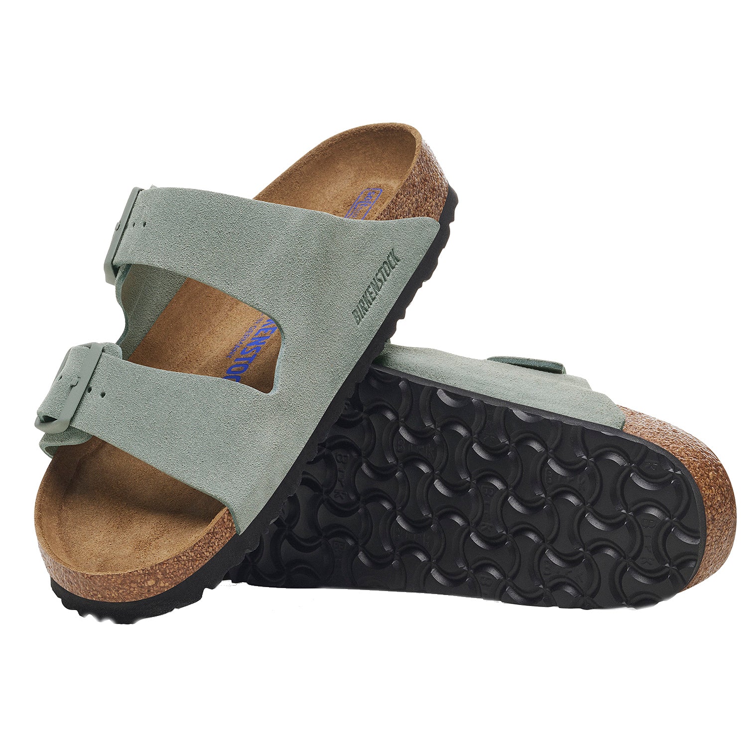Womens Birkenstock Women's Birkenstock Arizona SFB Sage Suede Sage Suede