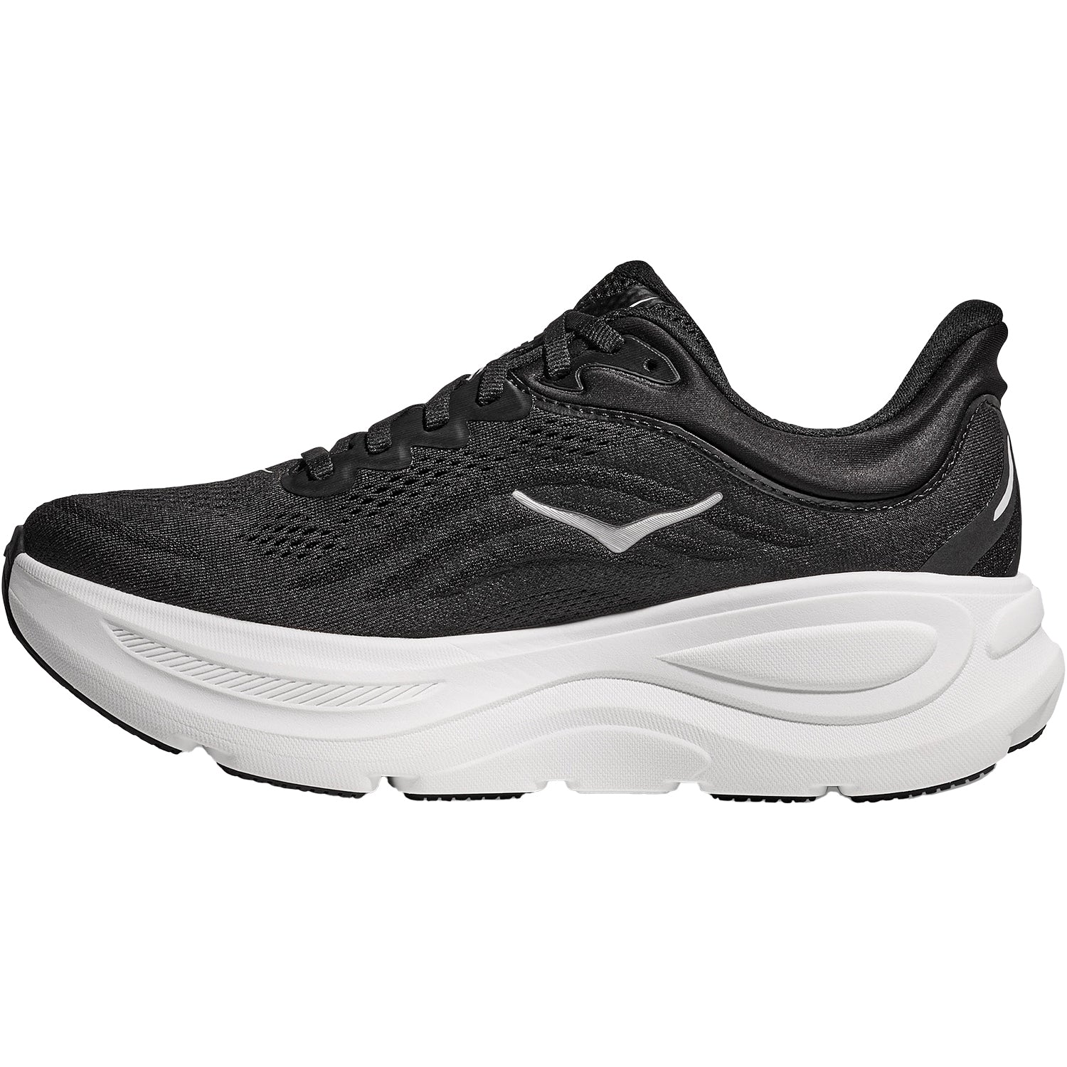 Womens Hoka one one Women's Hoka Bondi 9 Black/White Mesh Black/White Mesh