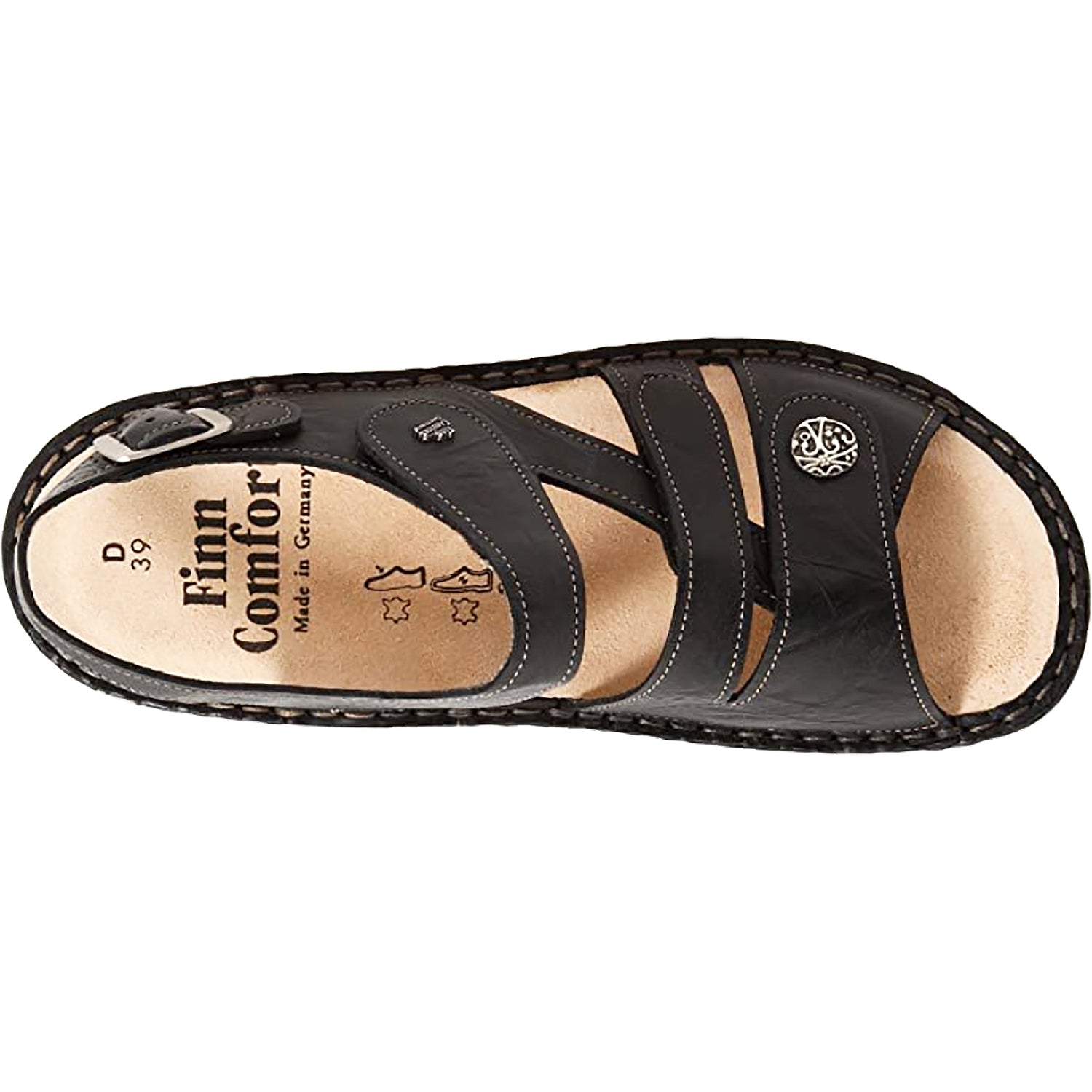 Womens Finn comfort Women's Finn Comfort Gomera Soft Black Leather Black Leather