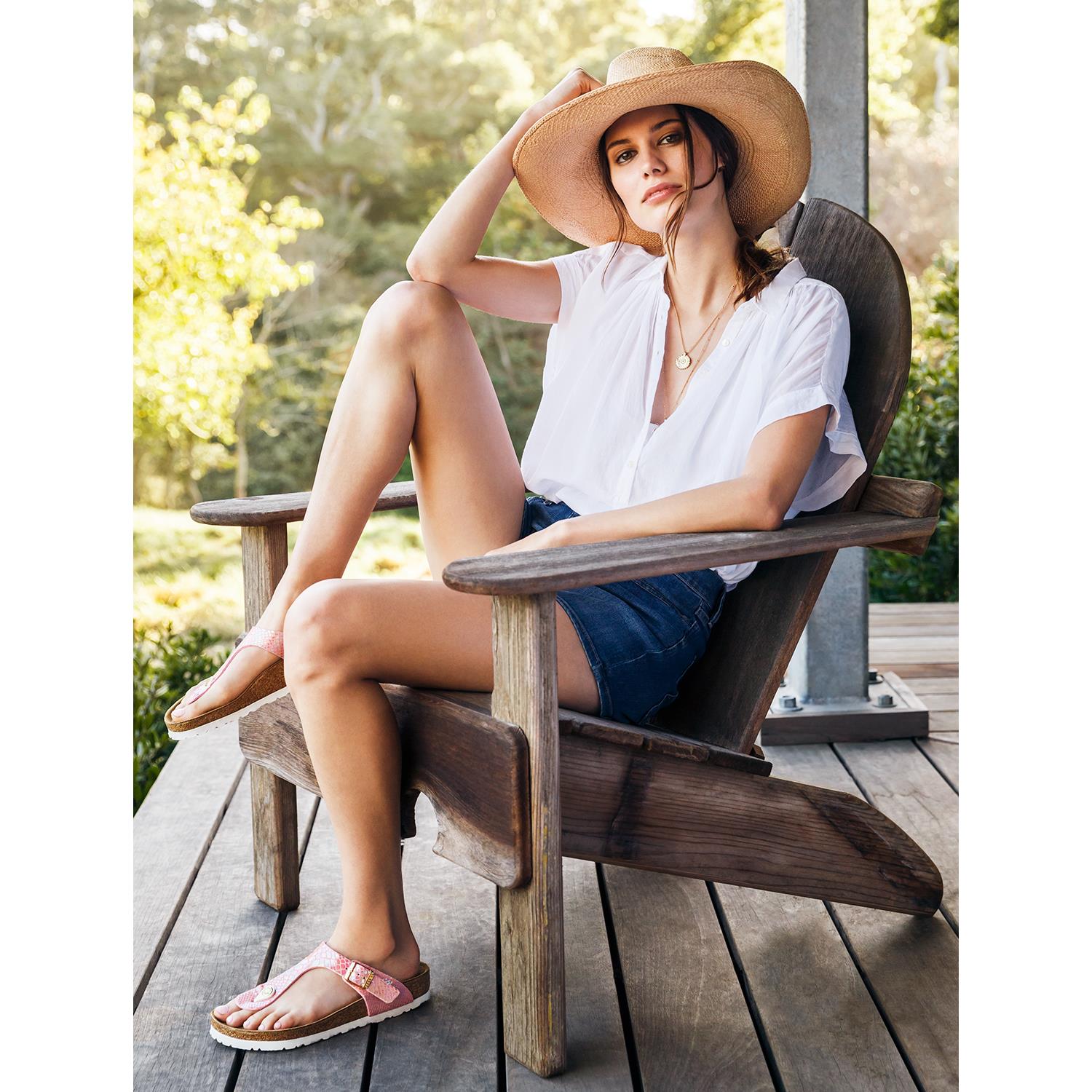 Womens Birkenstock Women's Birkenstock Gizeh Black Birko-Flor Black Birko-Flor