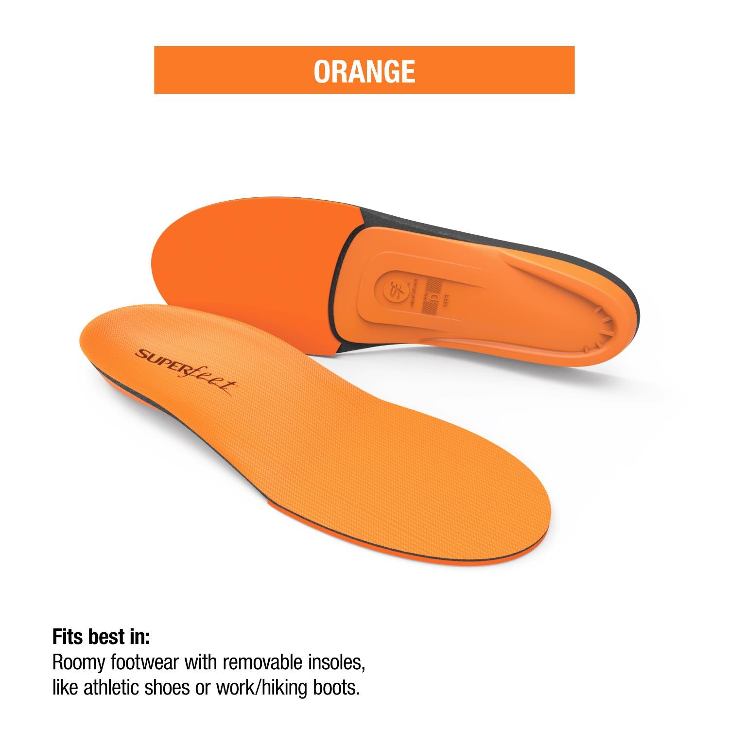 Unisex Superfeet Unisex Superfeet All-Purpose High Impact Support Orange Insoles Orange