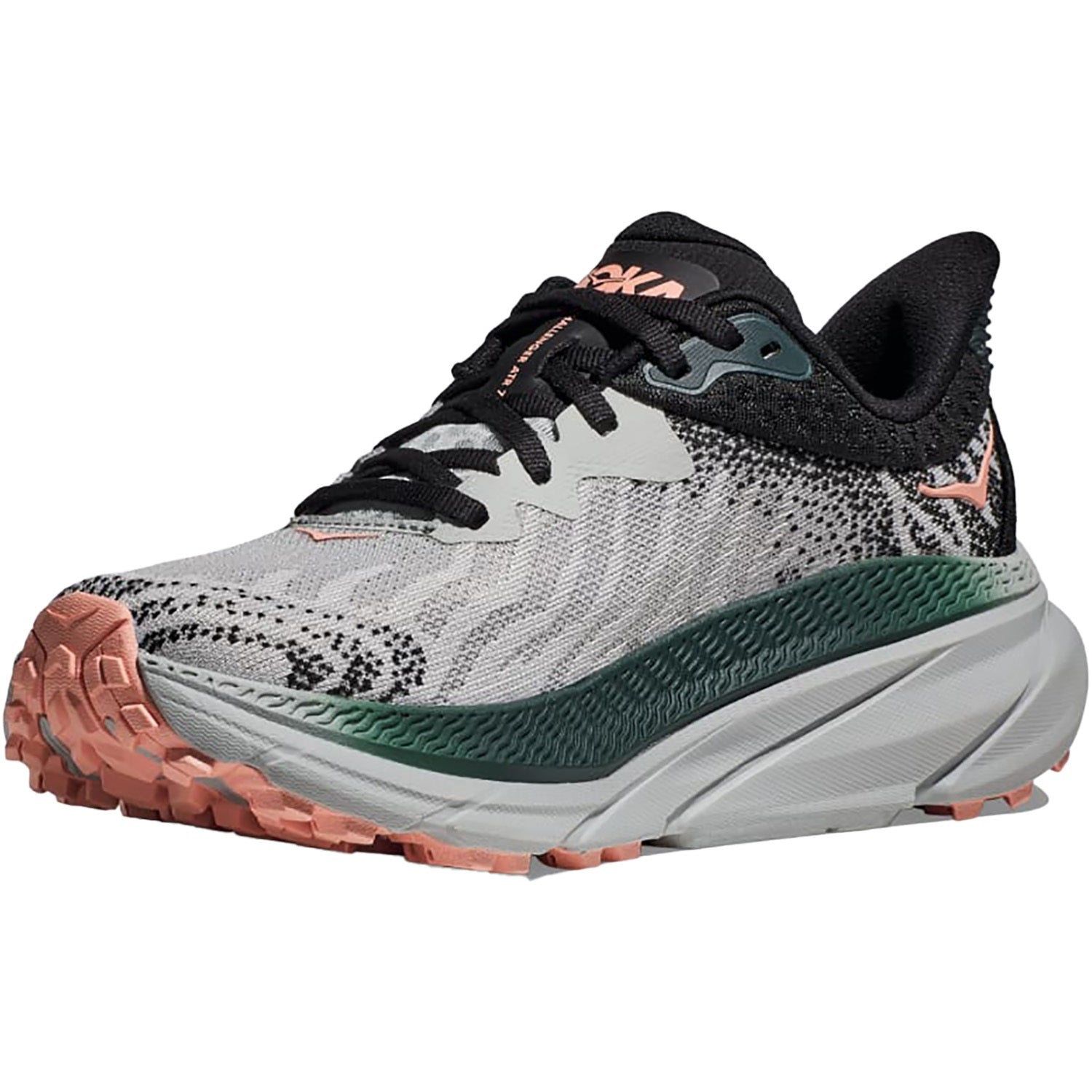 Womens Hoka one one Women's Hoka Challenger ATR 7 Harbor Mist/Spruce Mesh Harbor Mist/Spruce Mesh