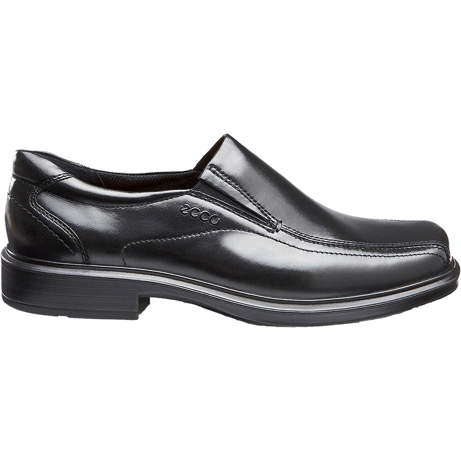 Mens Ecco Men's Ecco Helsinki Bicycle Toe Slip-On Black Leather Black Leather