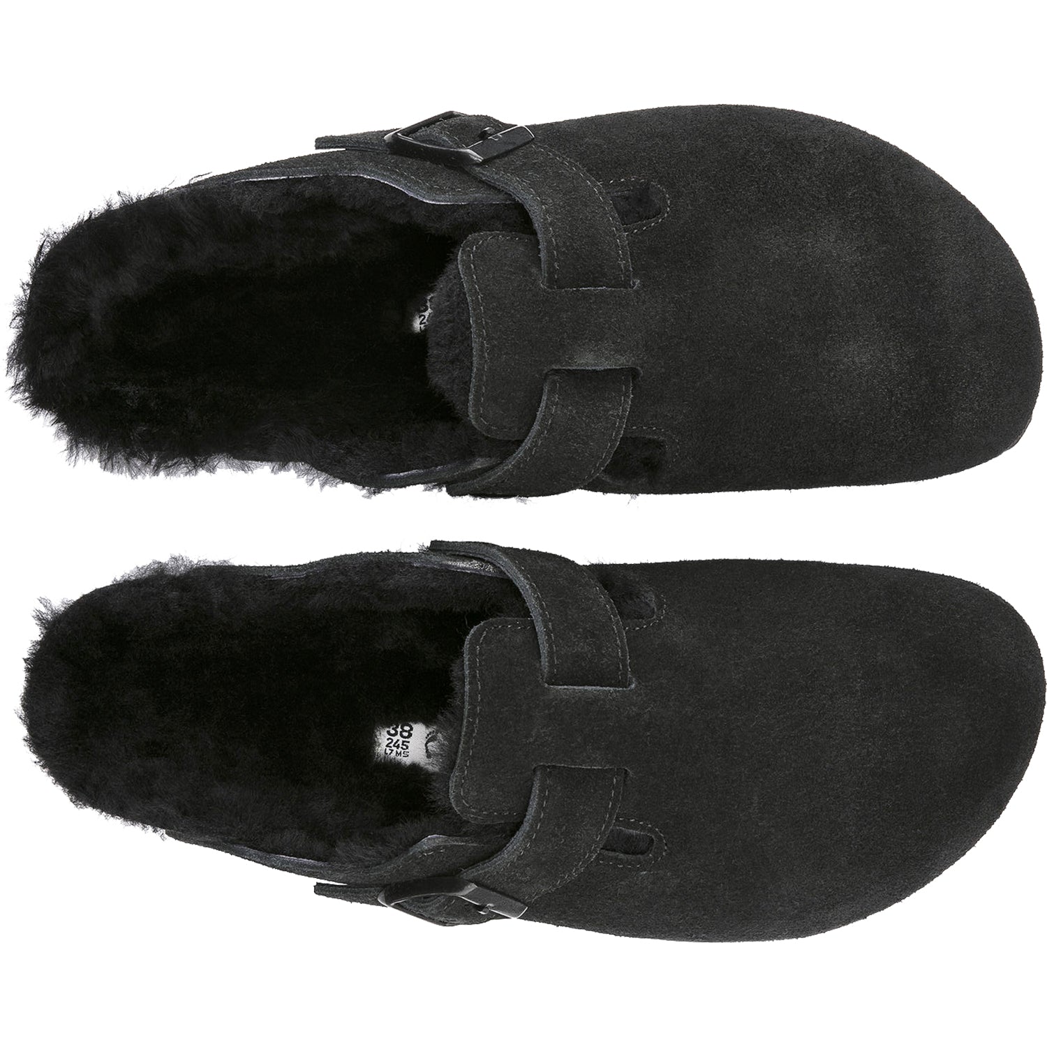 Unisex Birkenstock Unisex Birkenstock Boston Shearling Black Suede Black Suede
