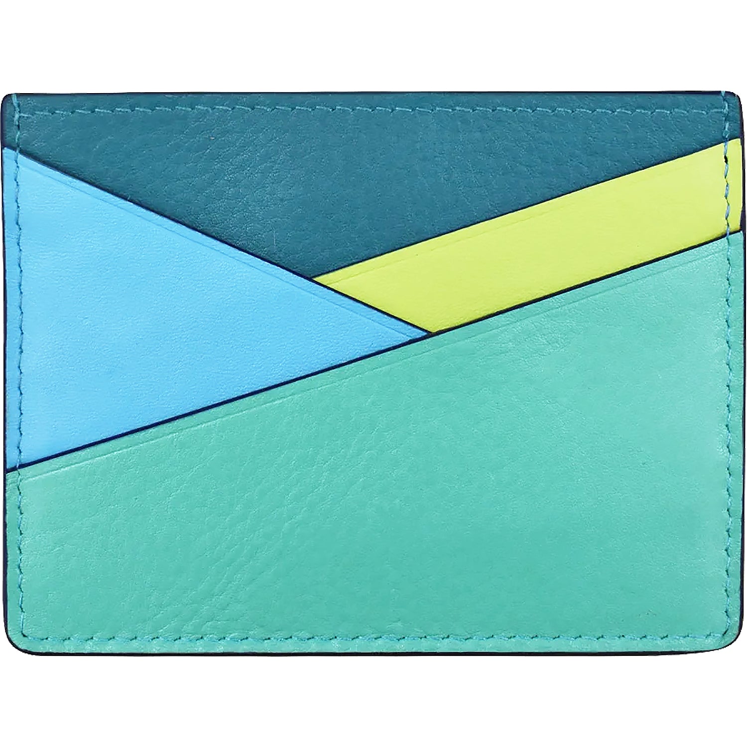 Womens Ili new york ili New York Asymmetic Card Case Serenity Multi Leather Serenity Multi Leather