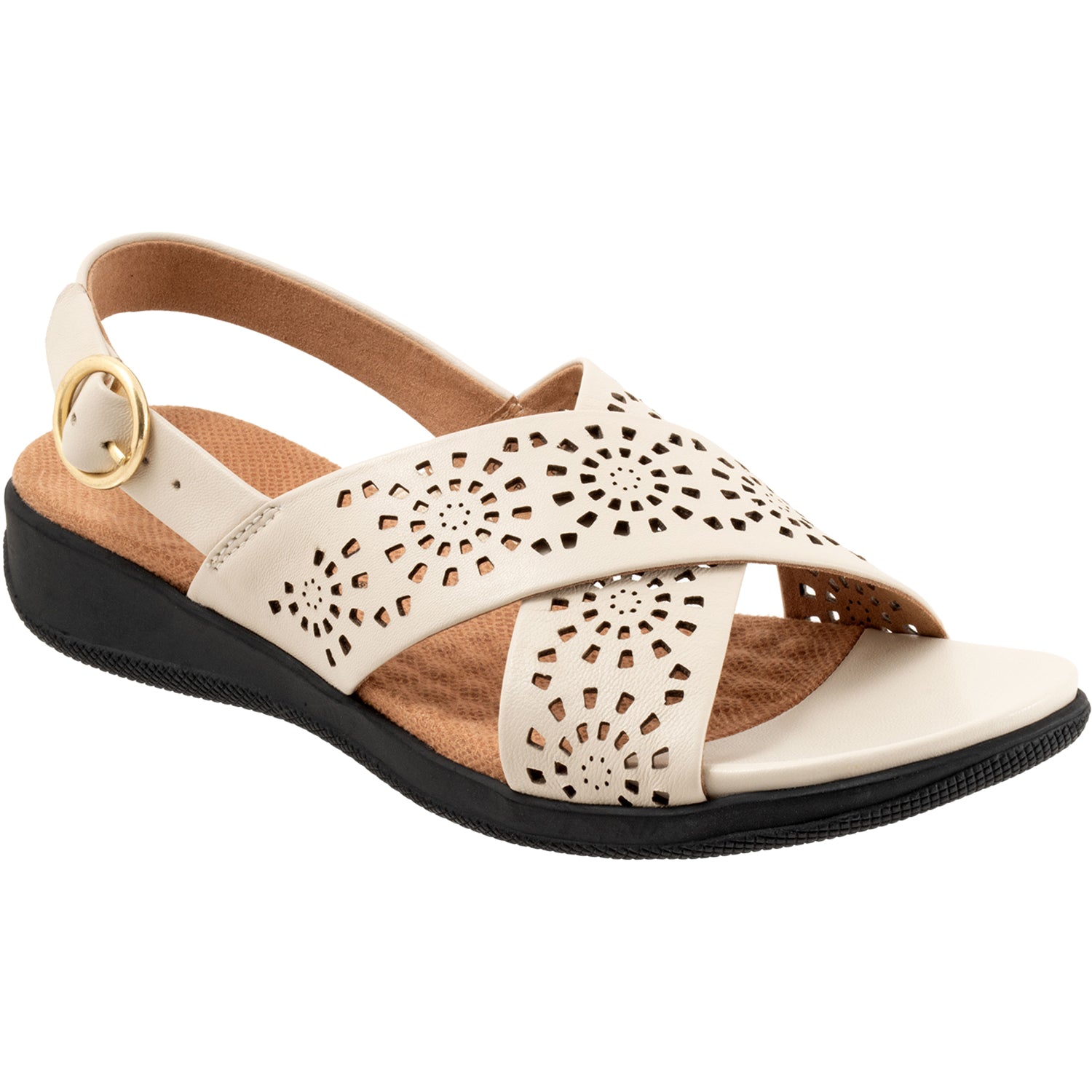 Womens Soft walk Women's Soft Walk Tillman Sling Perf Bone Leather Bone Leather