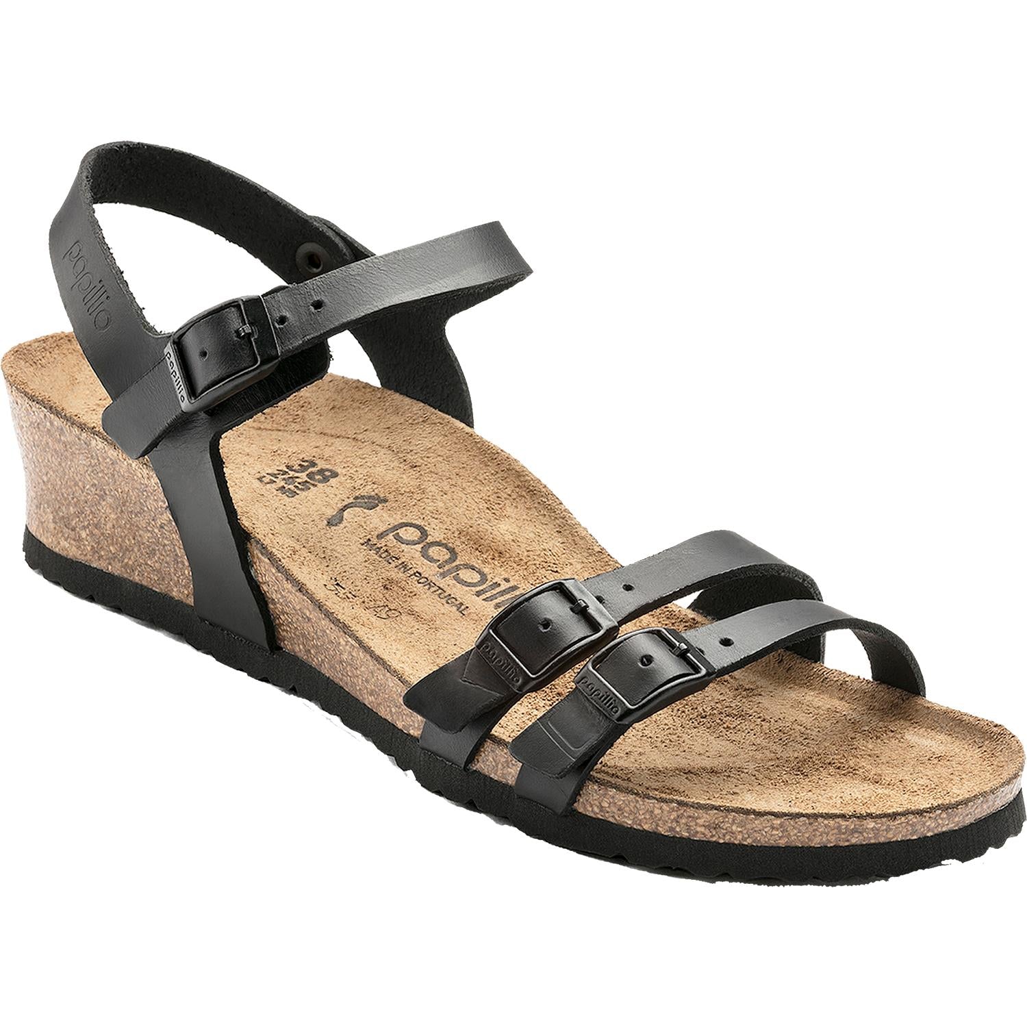 Womens Birkenstock Women's Birkenstock Lana Black Leather Black Leather