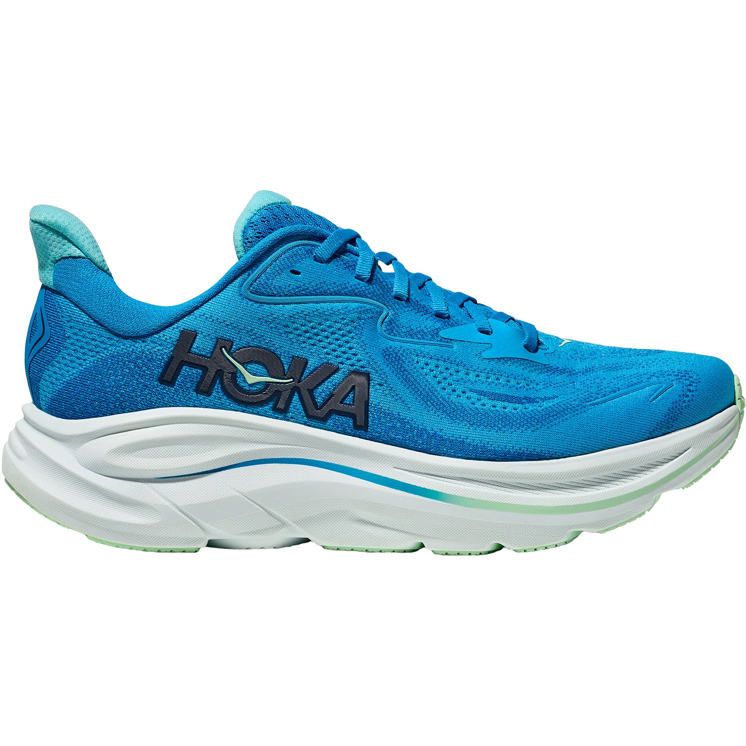 Mens Hoka one one Men's Hoka Clifton 10 Blue/Skyward Blue Mesh Blue/Skyward Blue Mesh